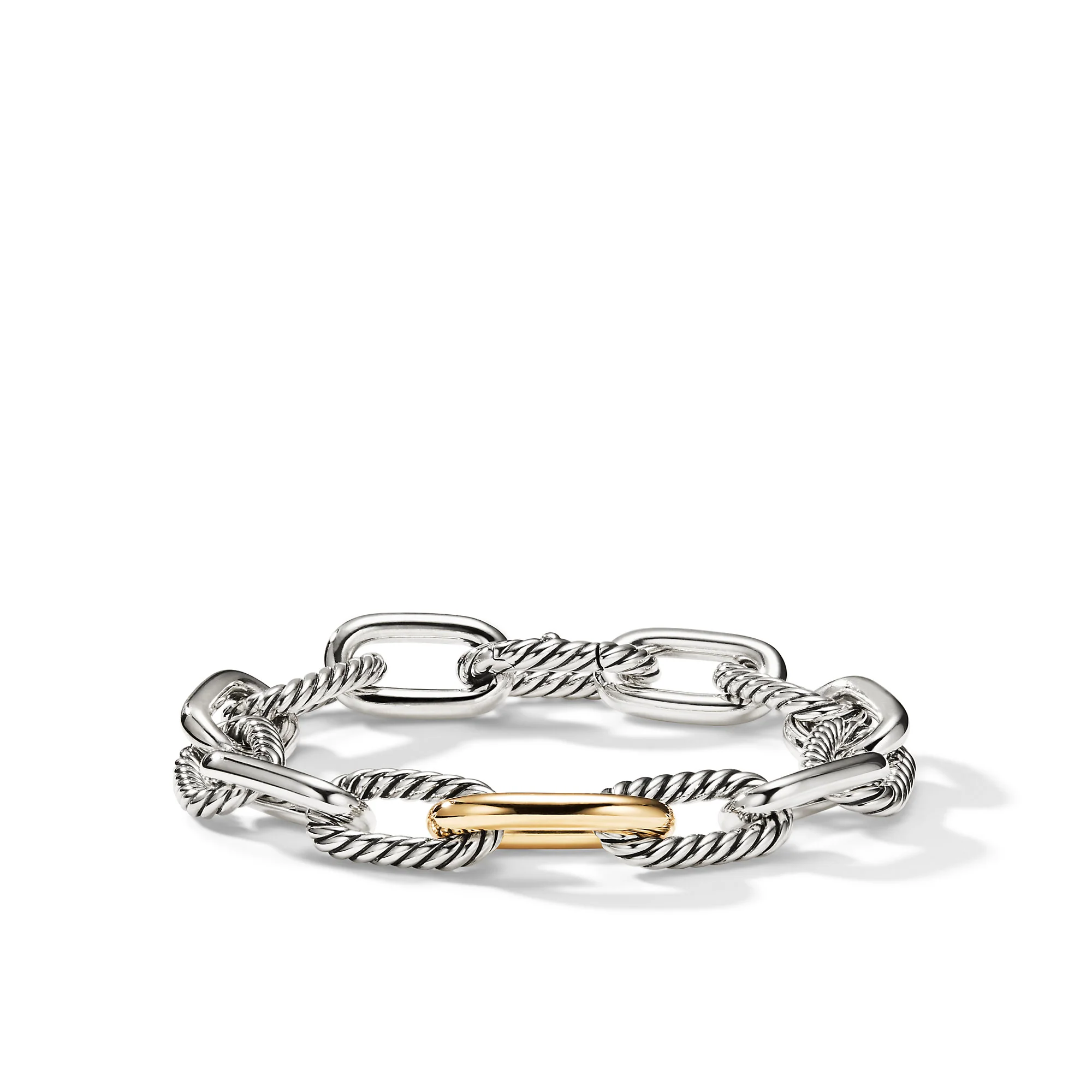 David Yurman Madison® Chain Bracelet In Sterling Silver With 18k Yellow Gold, 11mm