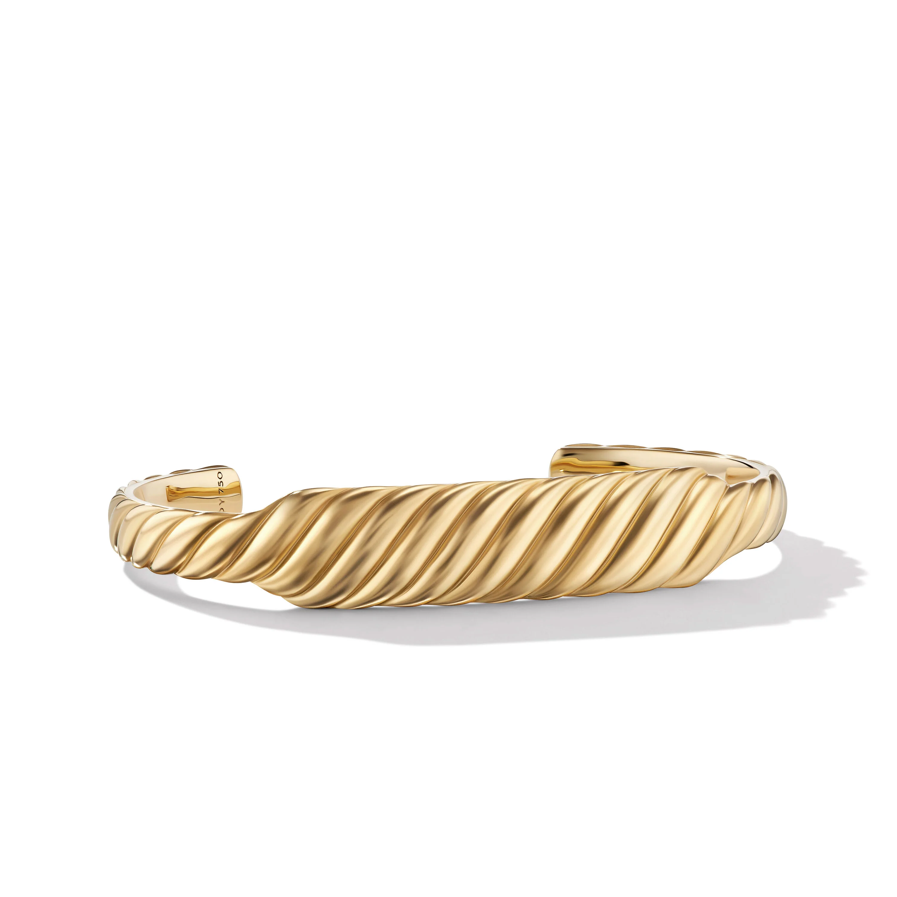 David Yurman 12.9mm Sculpted Cable Contour Cuff Brac 18k