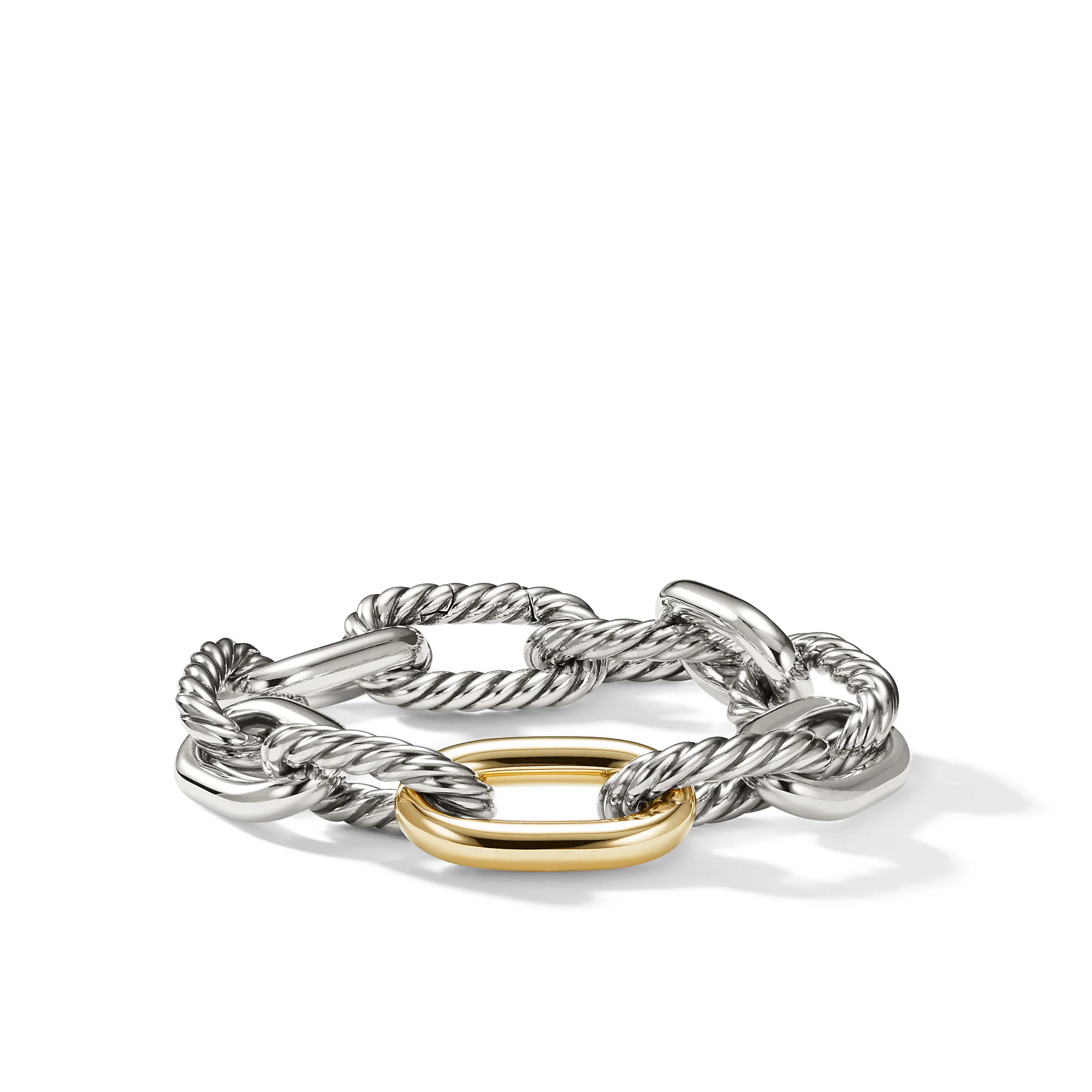 David Yurman Madison® Chain Bracelet In Sterling Silver With 18k Yellow Gold, 13.5mm
