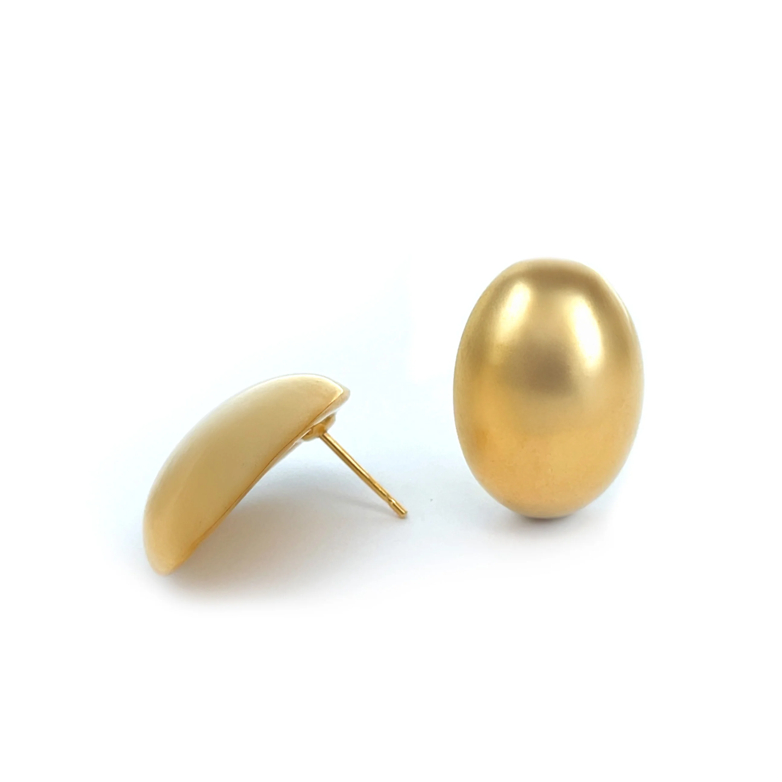 Brown & Co. 14k Yellow Gold Oval Bubble Earrings