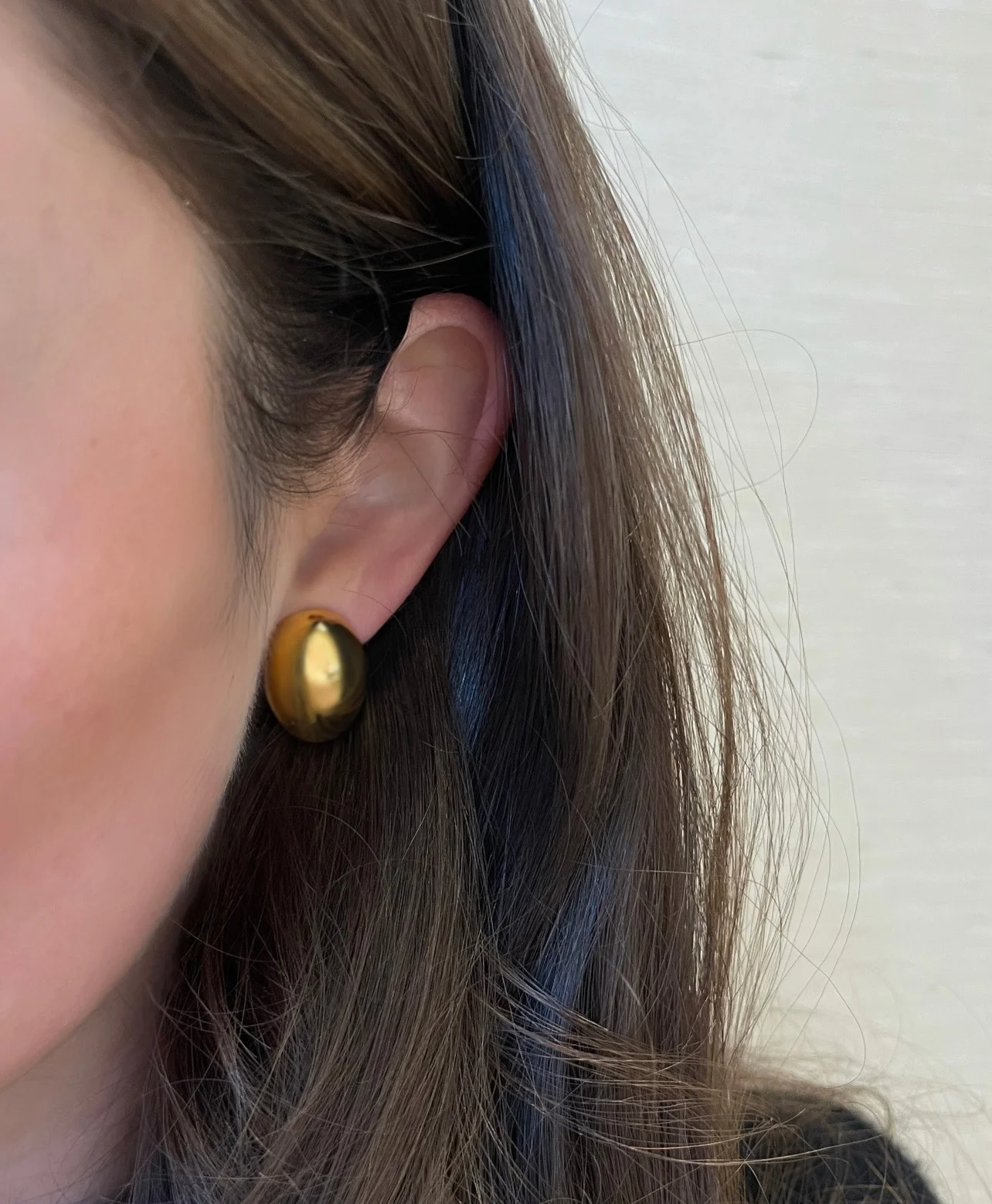 Brown & Co. 14k Yellow Gold Oval Bubble Earrings - Image 2