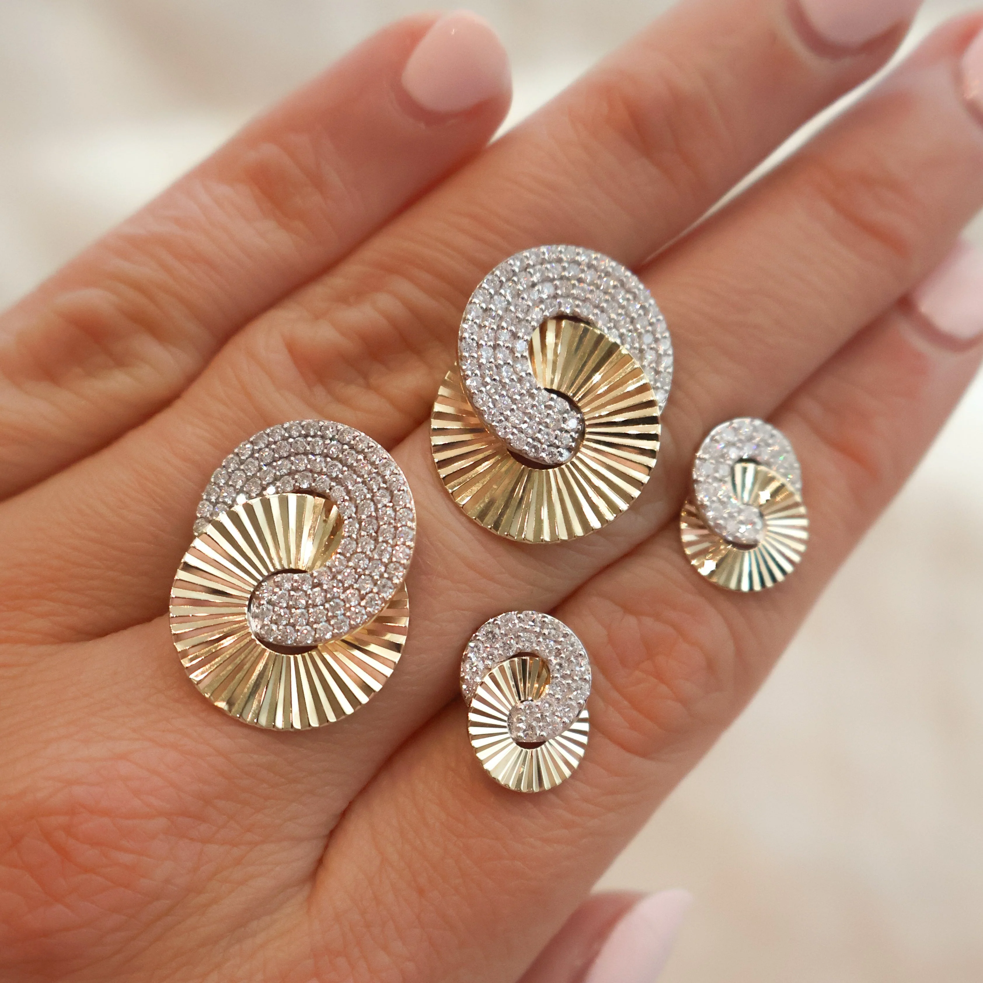 Phillips House 14k Yellow Gold Aura Diamond Earrings - Image 3