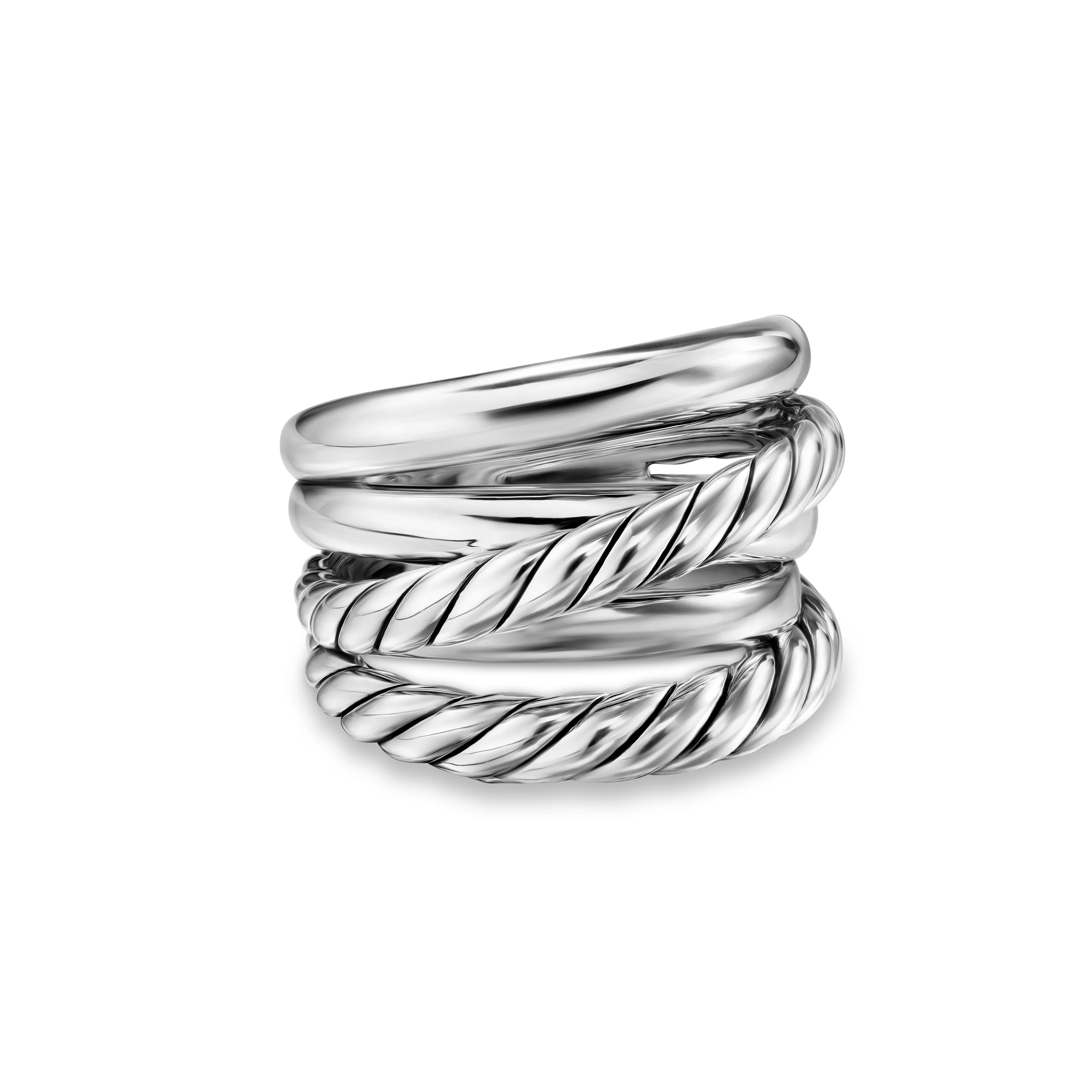 David Yurman Crossover Five Row Ring In Sterling Silver, 17.5mm - Image 2