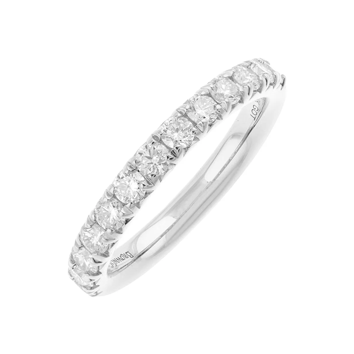 18k White Gold Diamond Band