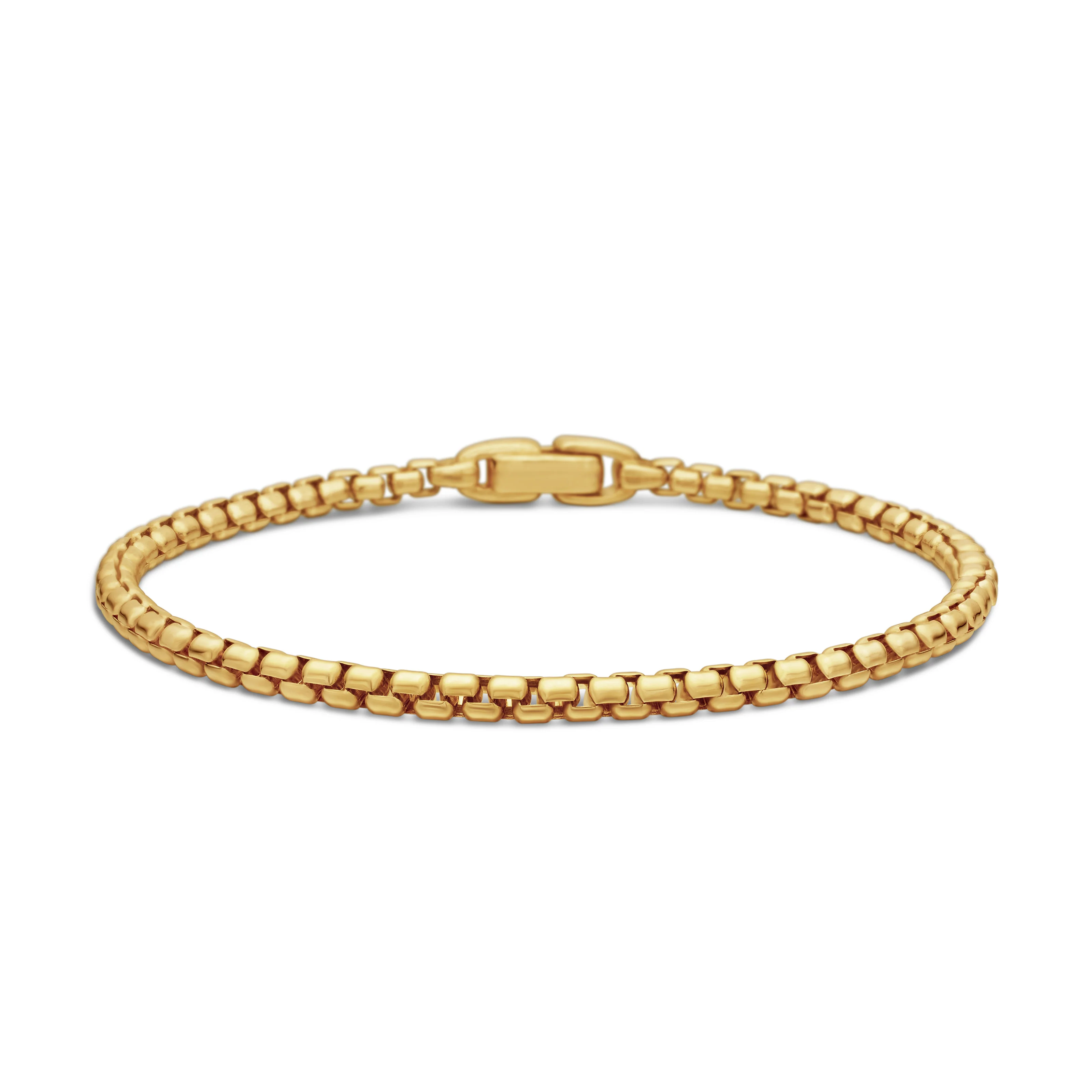 David Yurman Box Chain Bracelet In 18k Yellow Gold, 3.4mm - Image 2