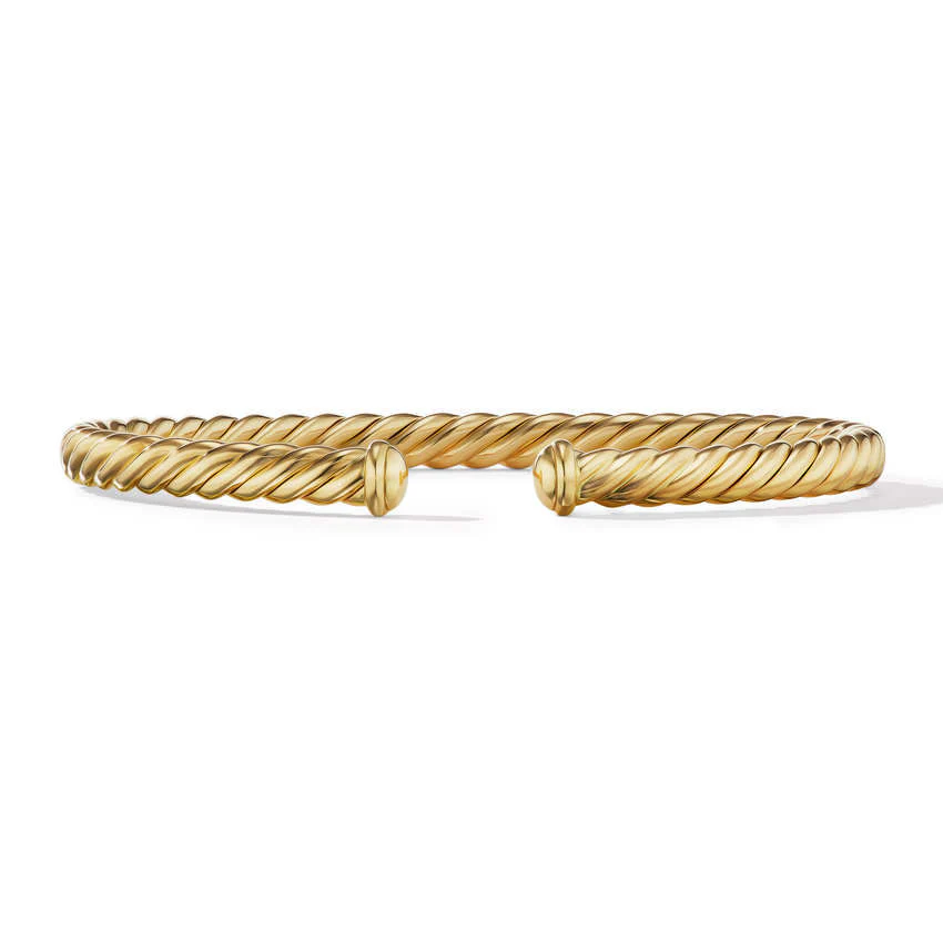 David Yurman Modern Oval Cablespira® Bracelet In 18k Yellow Gold, 4.5mm - Image 2