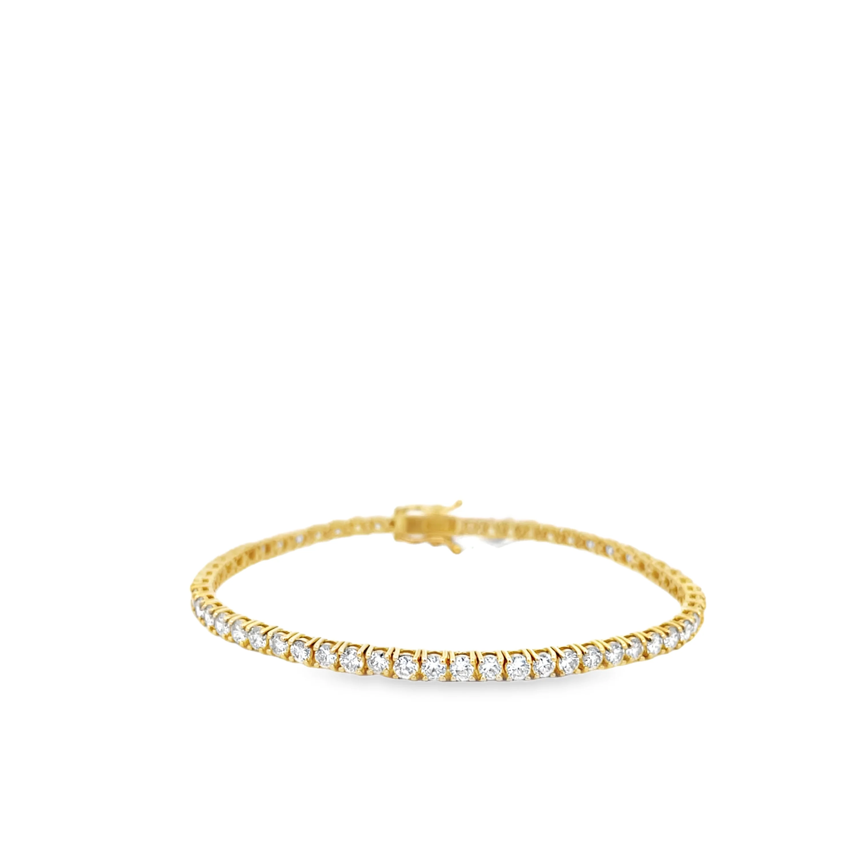Brown & Co. 18k Yellow Gold 5ct Diamond Tennis Bracelet - Image 2