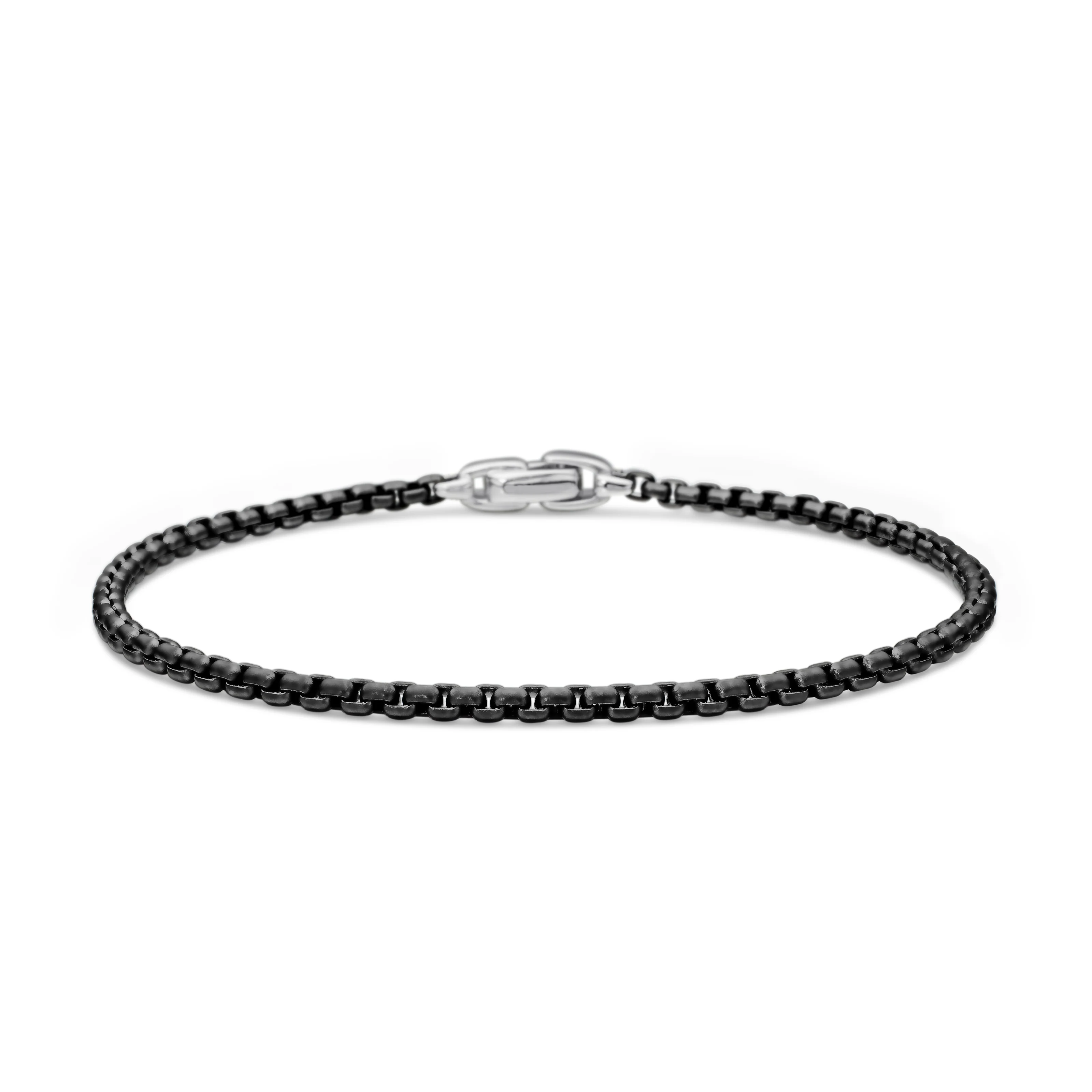 David Yurman Box Chain Bracelet With Stainless Steel And Sterling Silver, 2.7mm - Image 2
