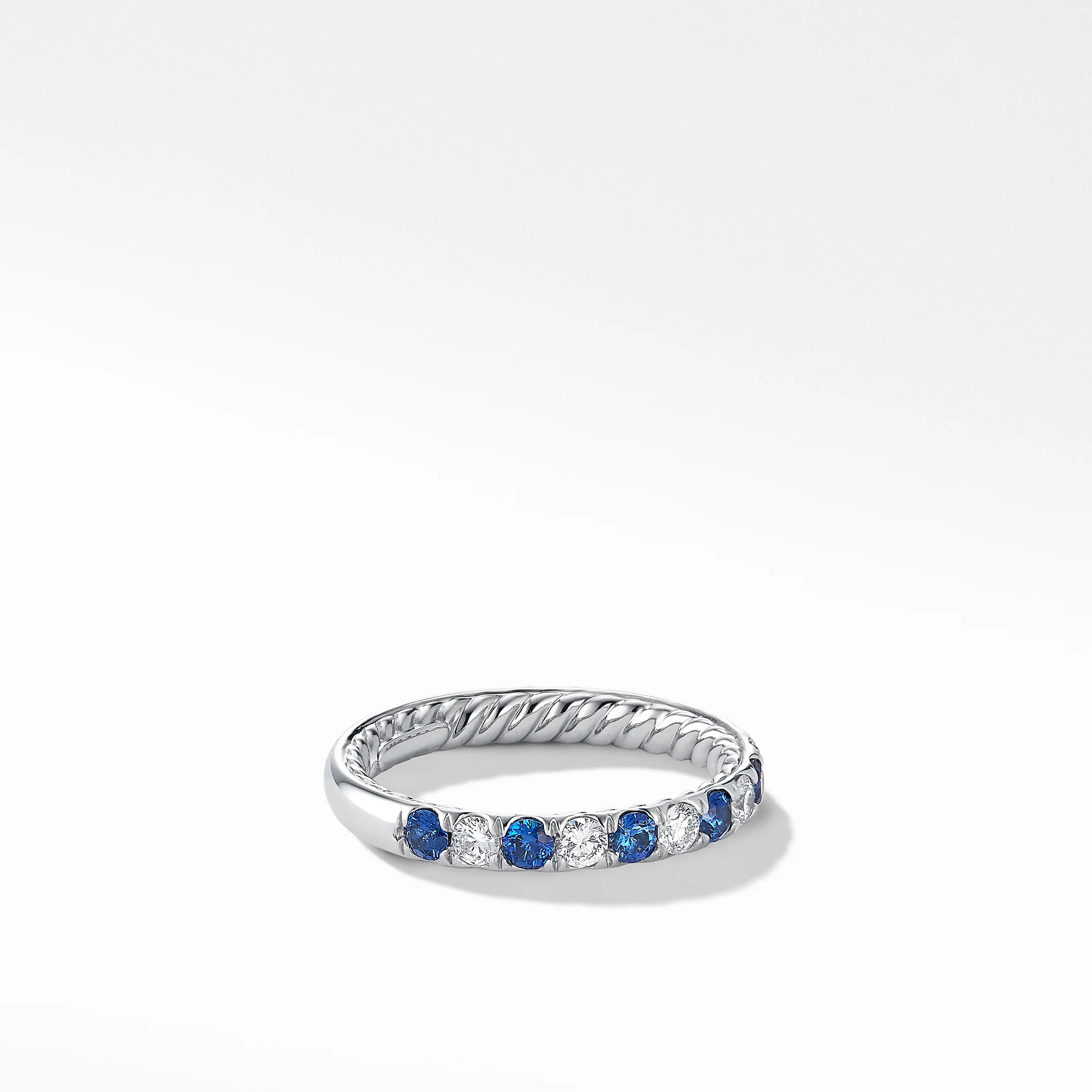 David Yurman 2.8mm Partway Band Ring Bs Di Plt