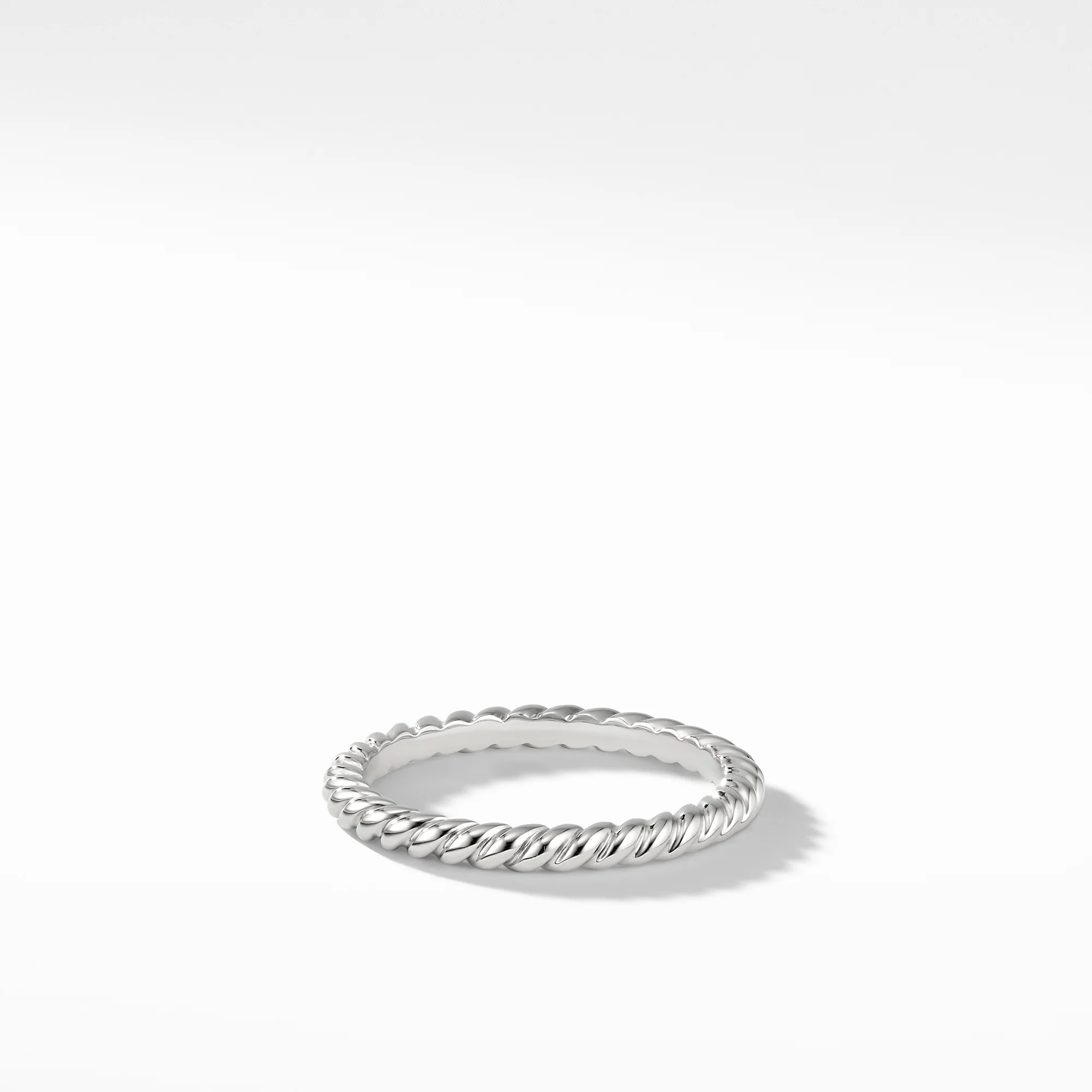 David Yurman Cable Band Ring In Platinum, 2mm - Image 2