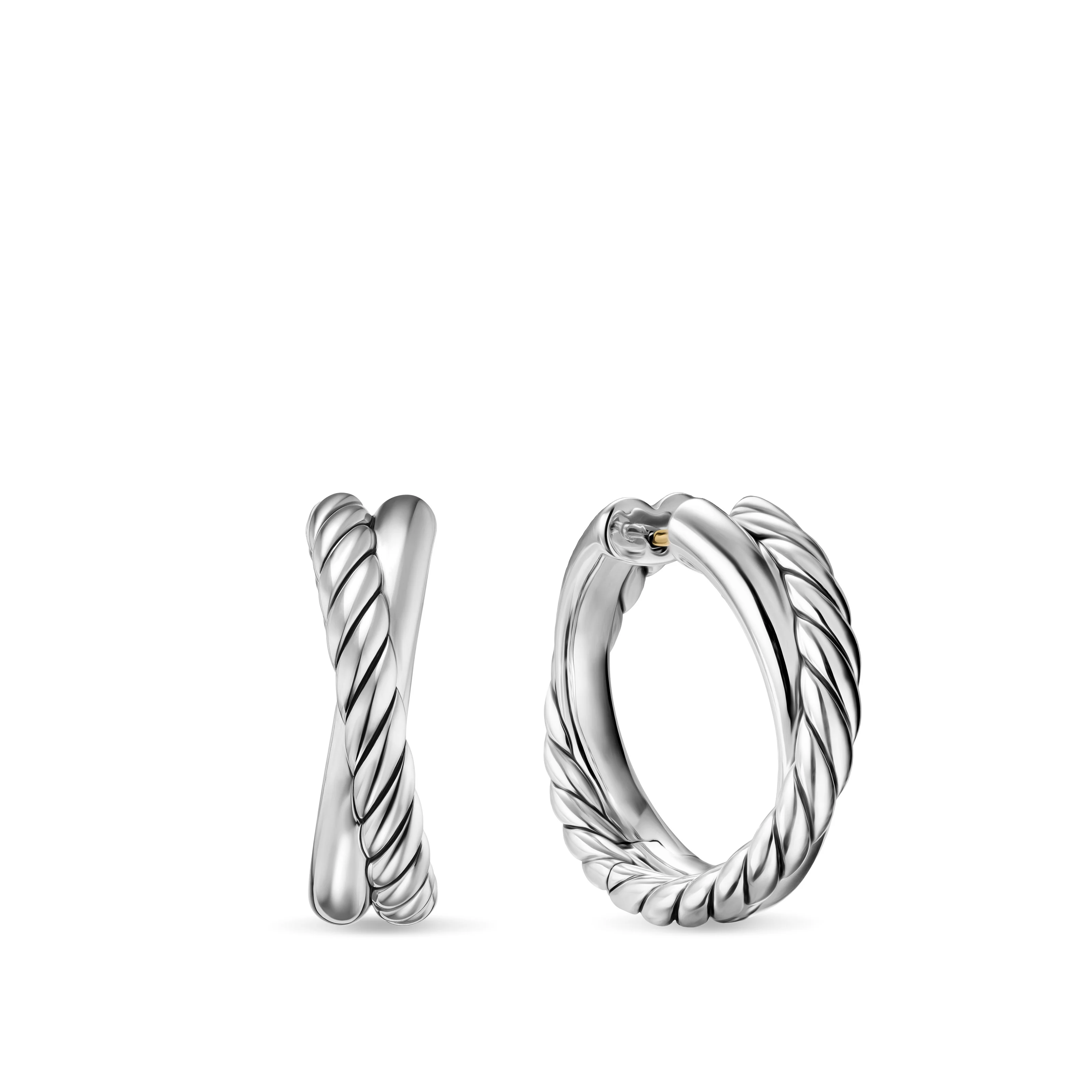 David Yurman Crossover Hoop Earrings In Sterling Silver, 22.3mm - Image 2