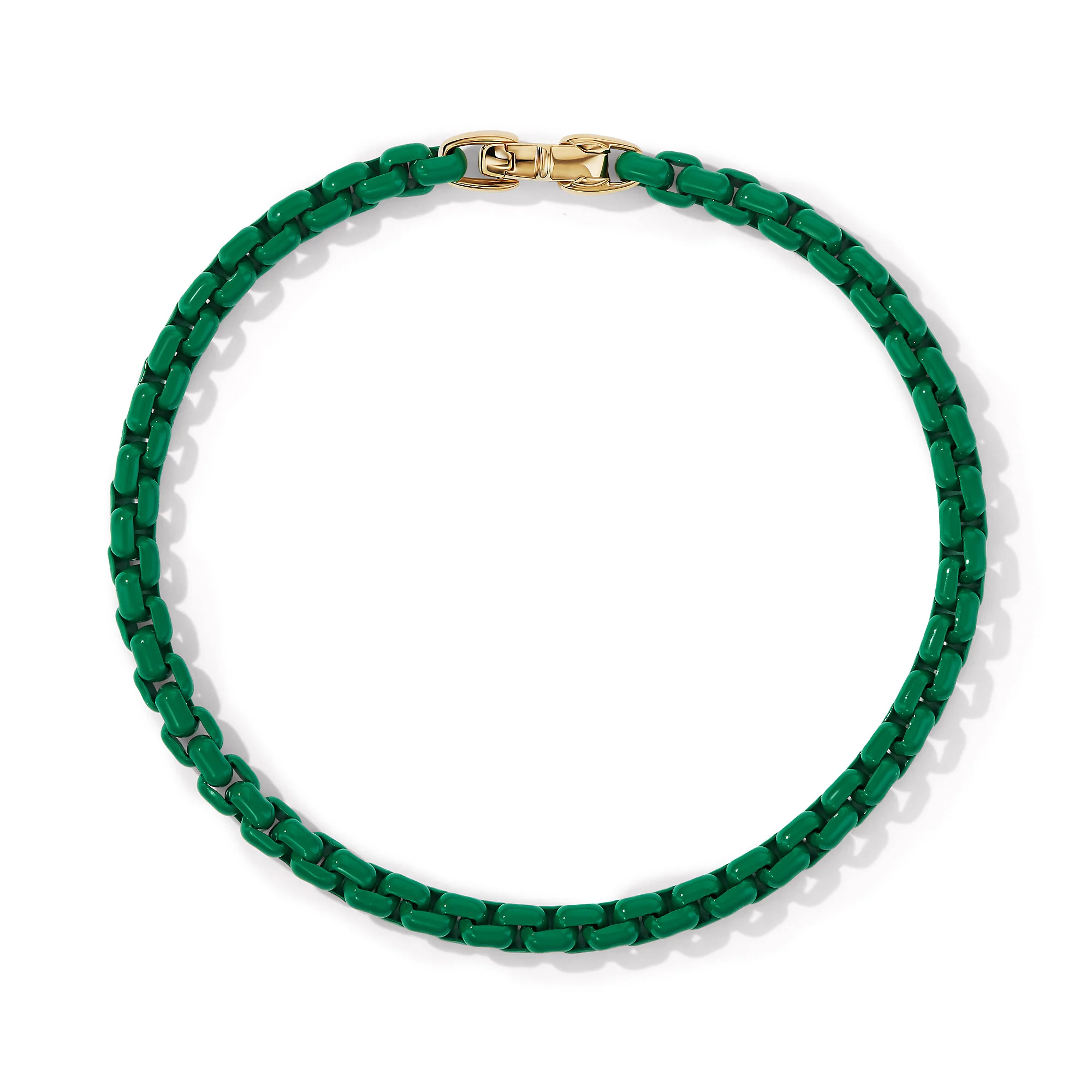 David Yurman 4mm Bel Aire Brac Emrld Grn Stl/14k