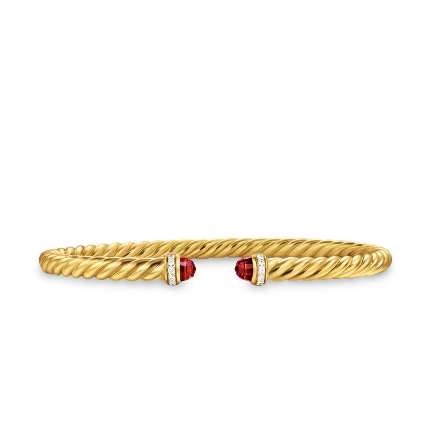 David Yurman 4mm Cablespira Flex Bracelet Rg Di 18k