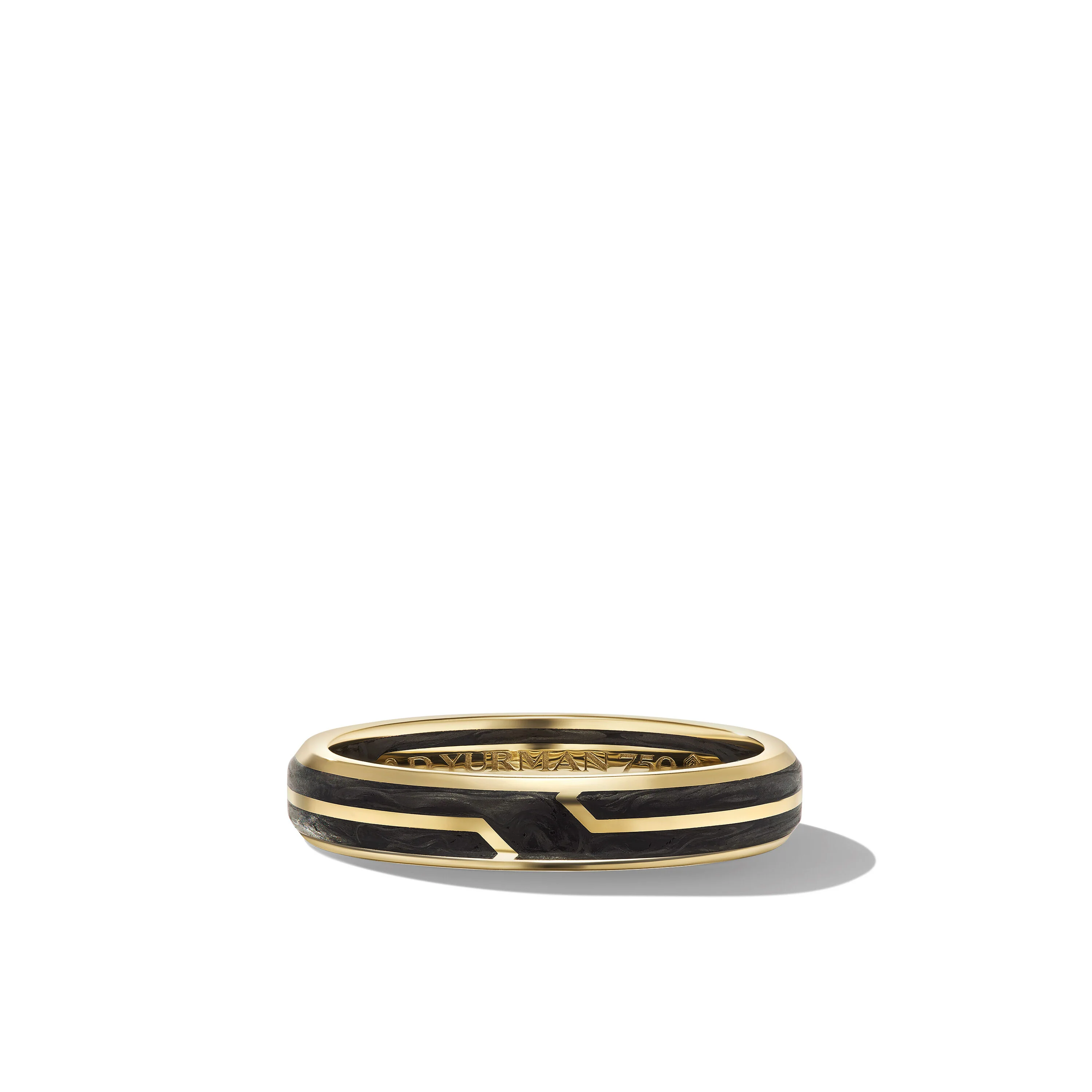 David Yurman Forged Carbon Band Ring In 18k Yellow Gold, 4mm