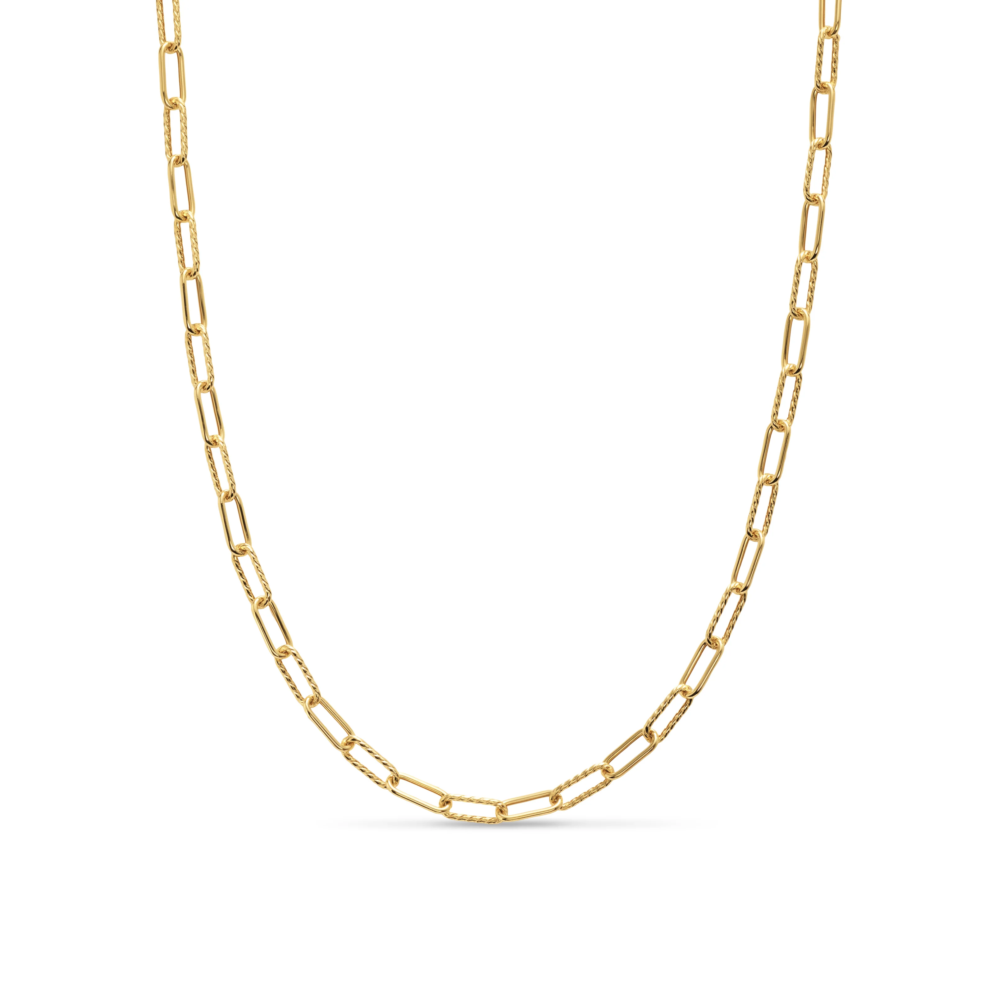 David Yurman Madison® Chain Necklace In 18k Yellow Gold With Diamonds, 4mm