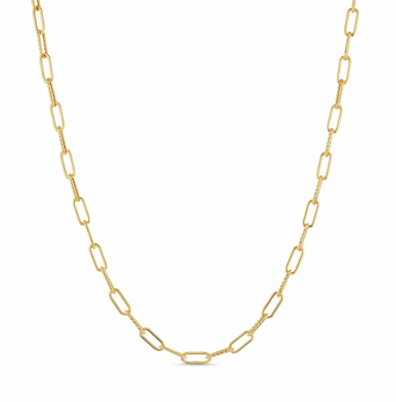 David Yurman Madison® Chain Necklace In 18k Yellow Gold With Diamonds, 4mm - Image 2