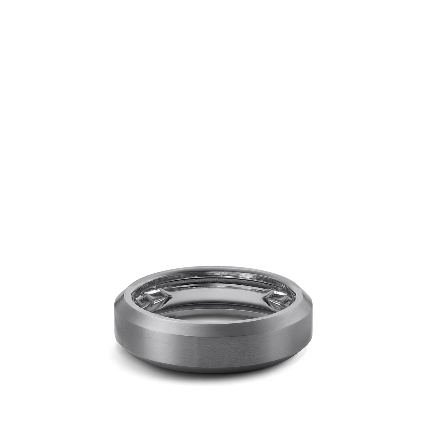 David Yurman Beveled Band Ring In Grey Titanium, 6mm - Image 2