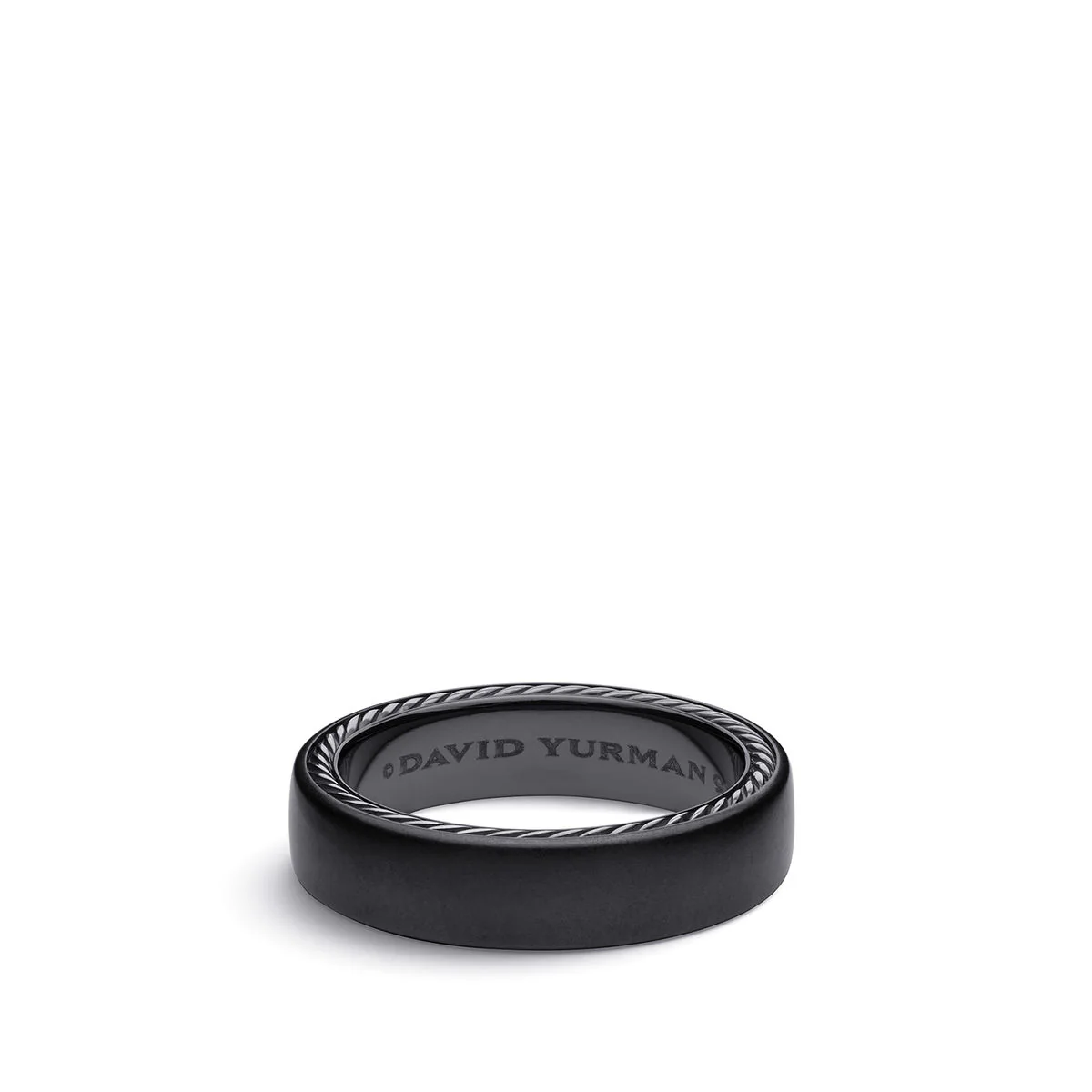 David Yurman Streamline® Band Ring In Black Titanium, 6mm - Image 2