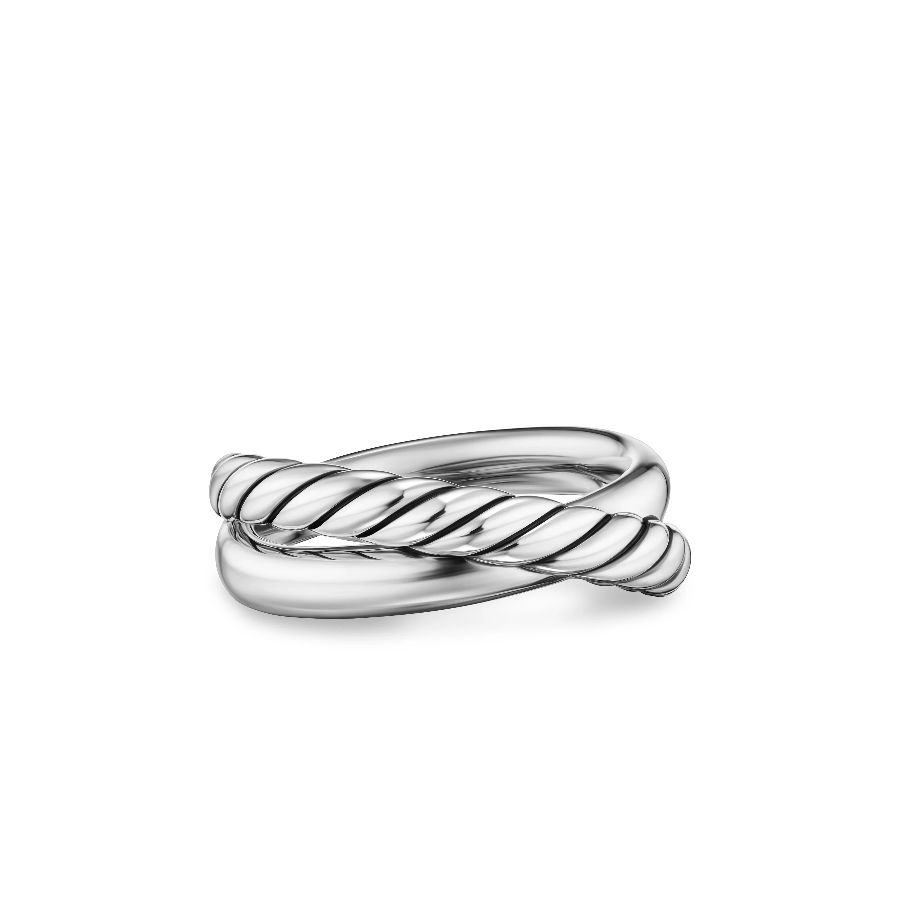David Yurman Crossover Two Row Ring In Sterling Silver, 7.4mm - Image 2