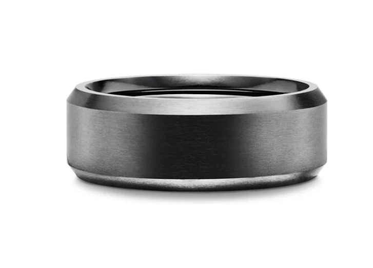 David Yurman Streamline® Beveled Band Ring In Black Titanium, 8.5mm - Image 2