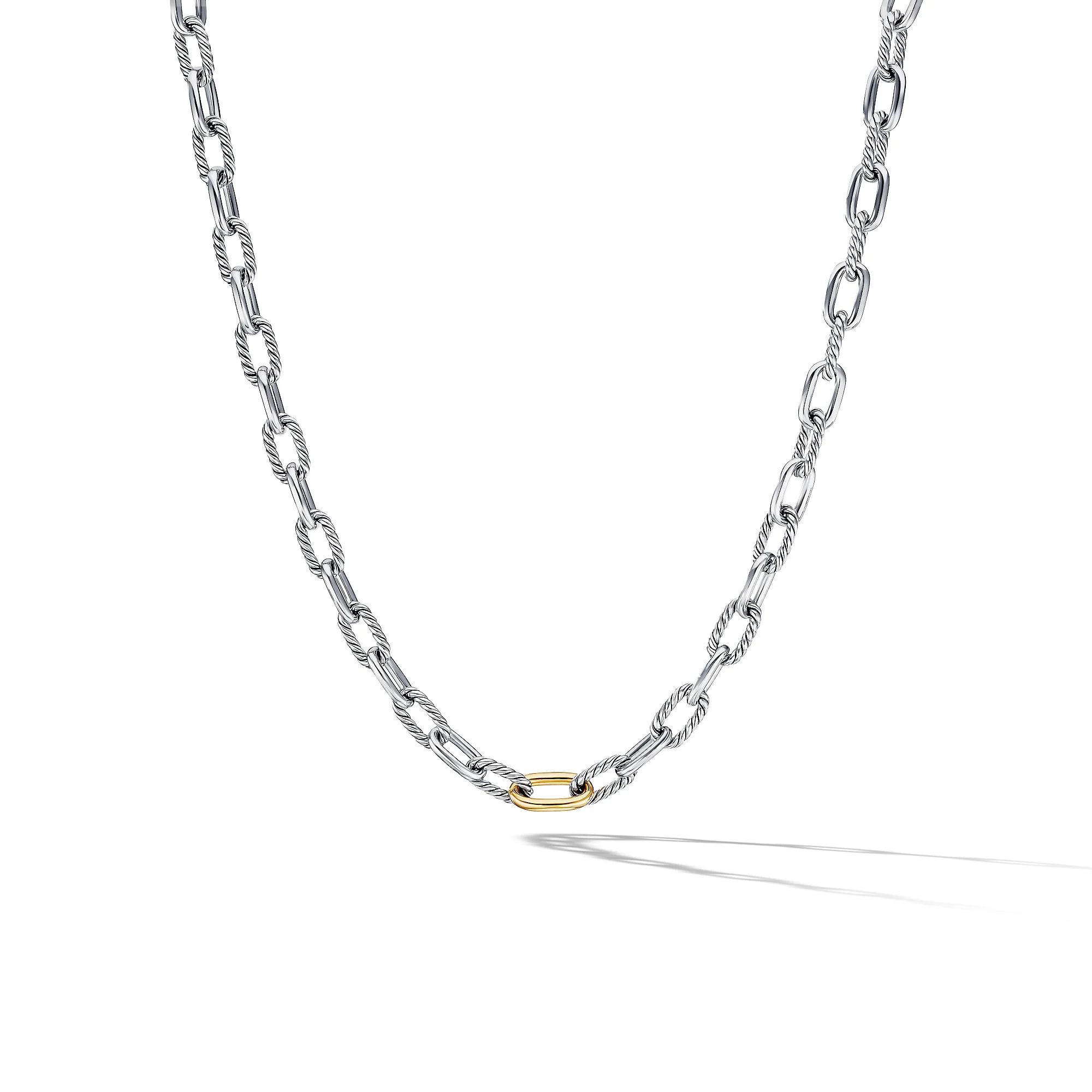 David Yurman Madison® Chain Necklace In Sterling Silver With 18k Yellow Gold, 8.5mm