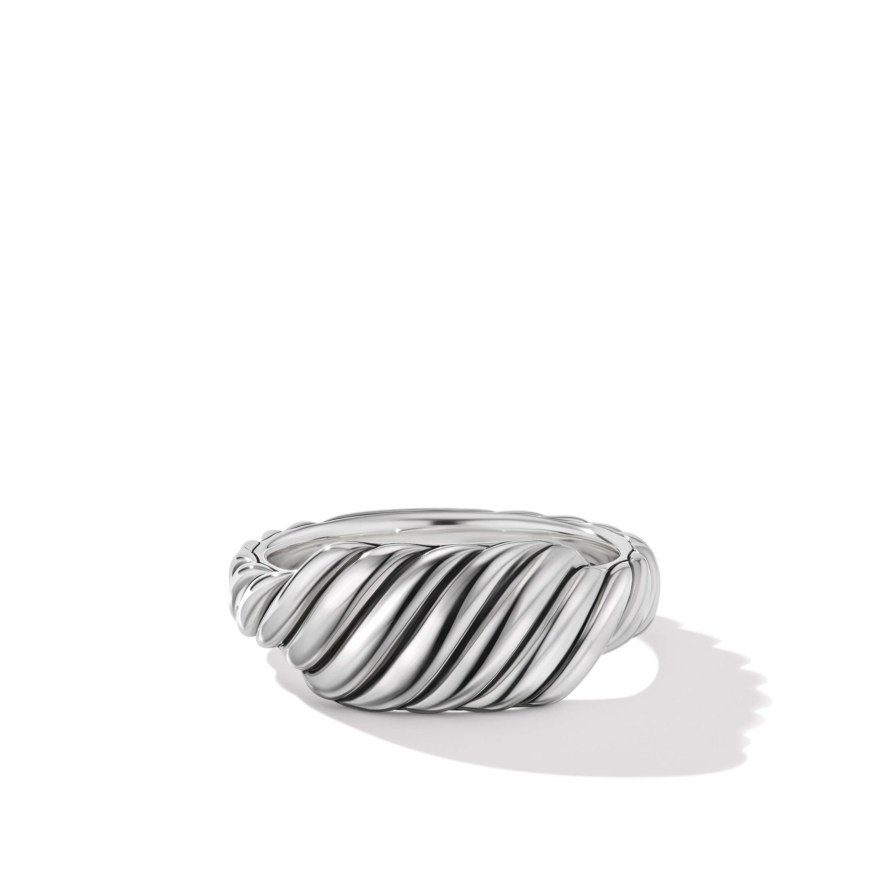 David Yurman 8.5mm Sculpted Cable Contour Ring Sil - Image 2