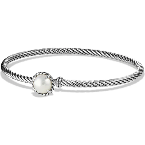 David Yurman Petite Chatelaine® Bracelet In Sterling Silver With Pearl, 3mm - Image 2
