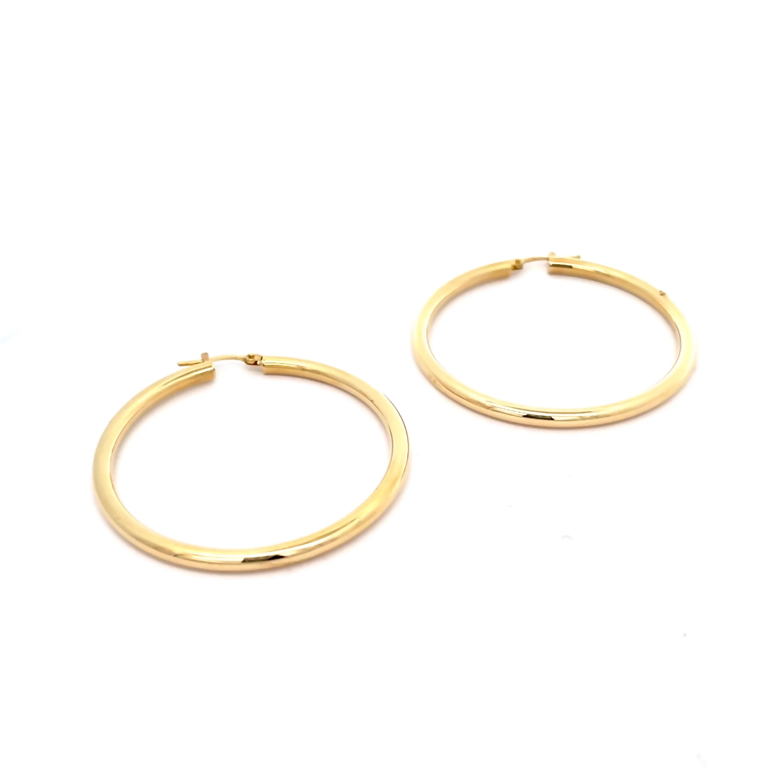 Brown & Co. 14k Yellow Gold Large Hoops Earrings - Image 2