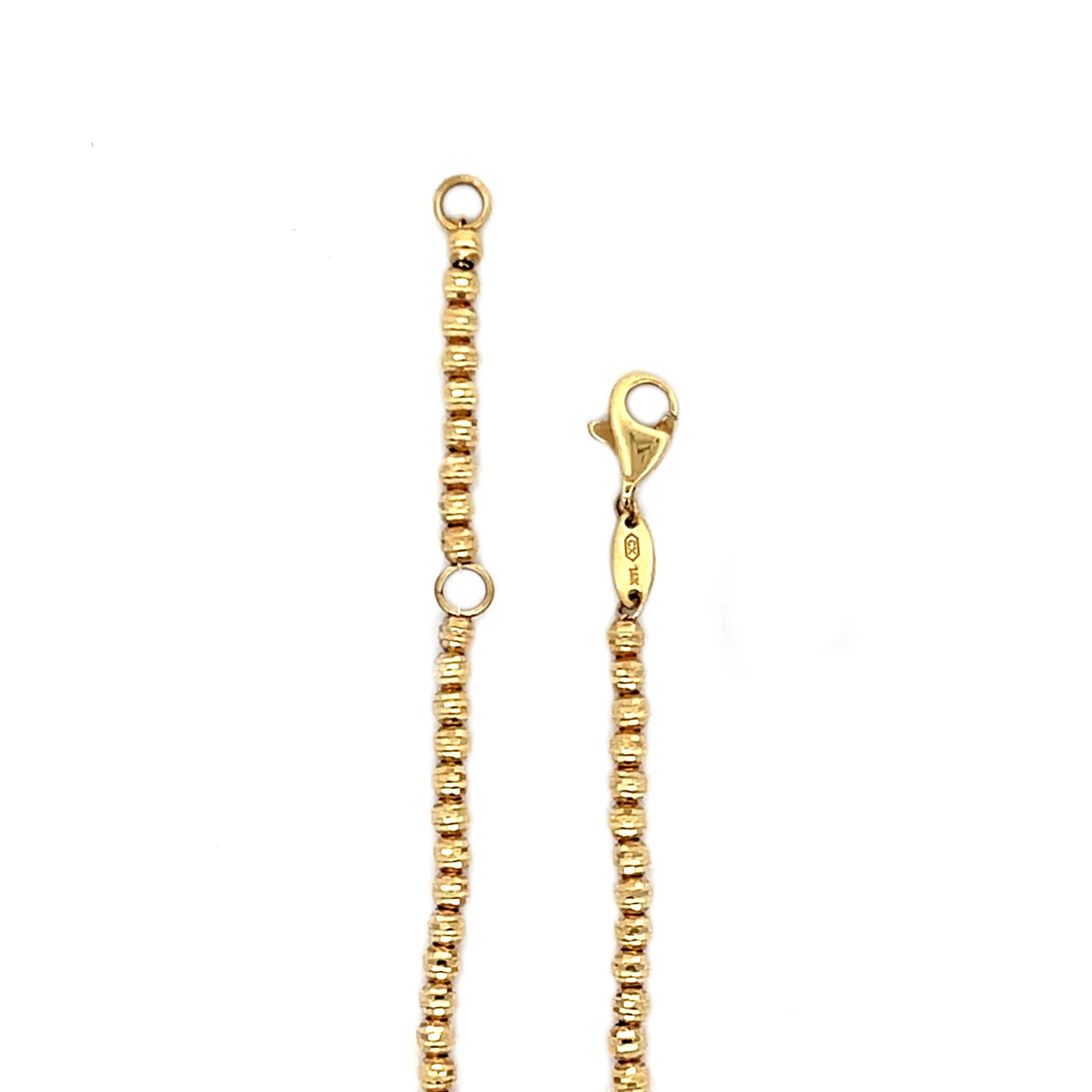 Brown & Co. 14k Yellow Gold Medium Beaded Anklet - Image 2