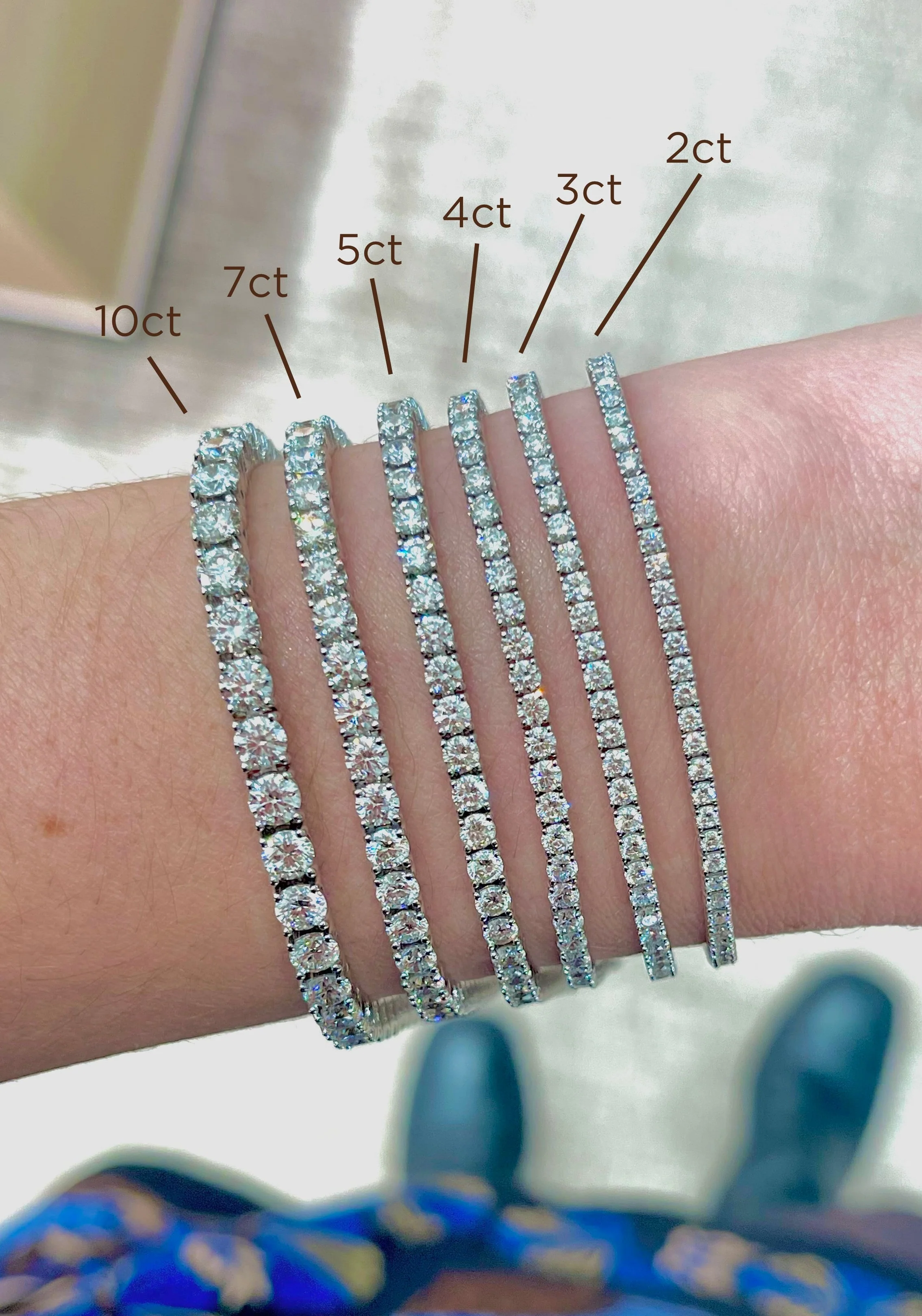 Brown & Co. 18K White Gold Diamond Tennis Bracelet - Image 2