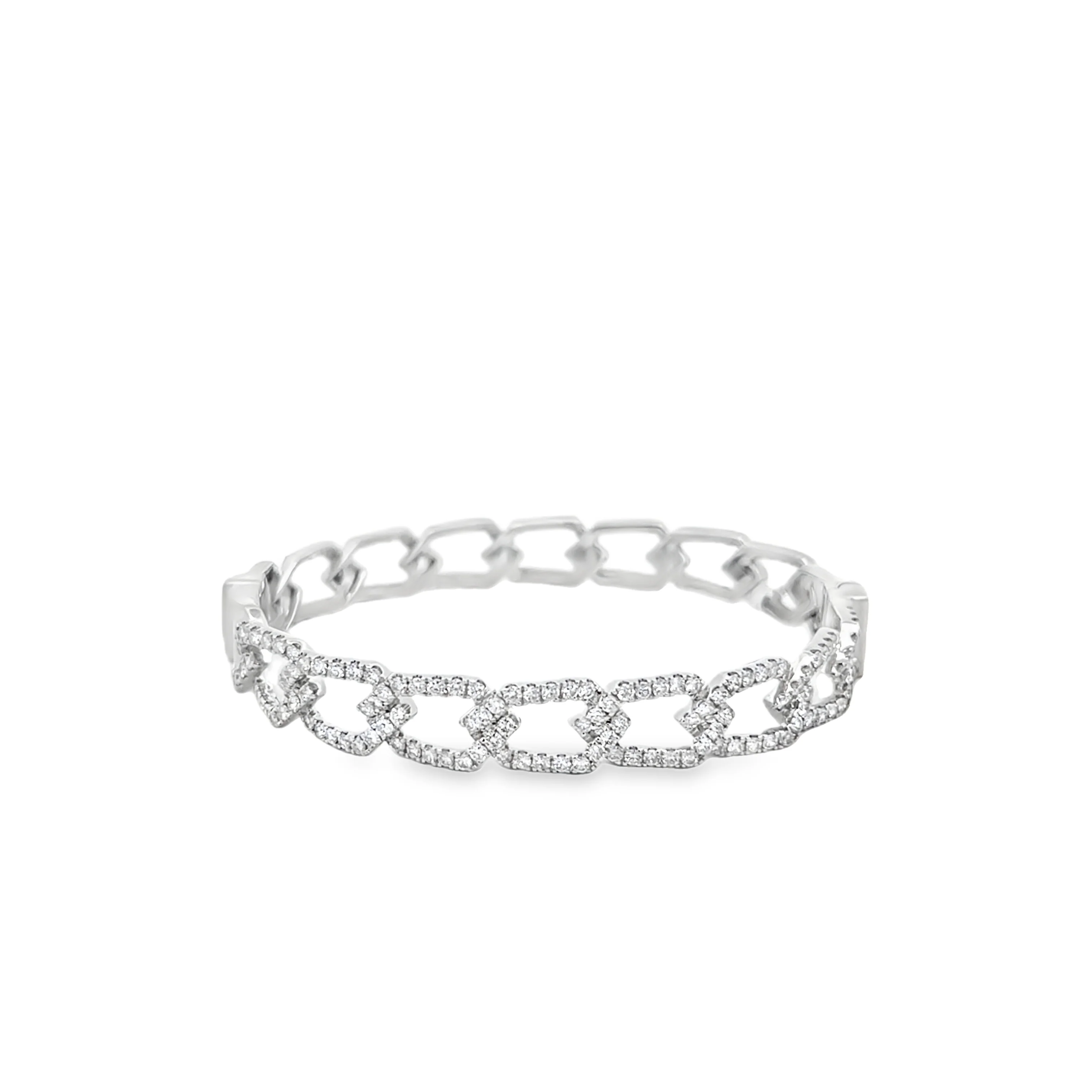 Brown & Co. 18k White Gold Diamond Bangle - Image 2