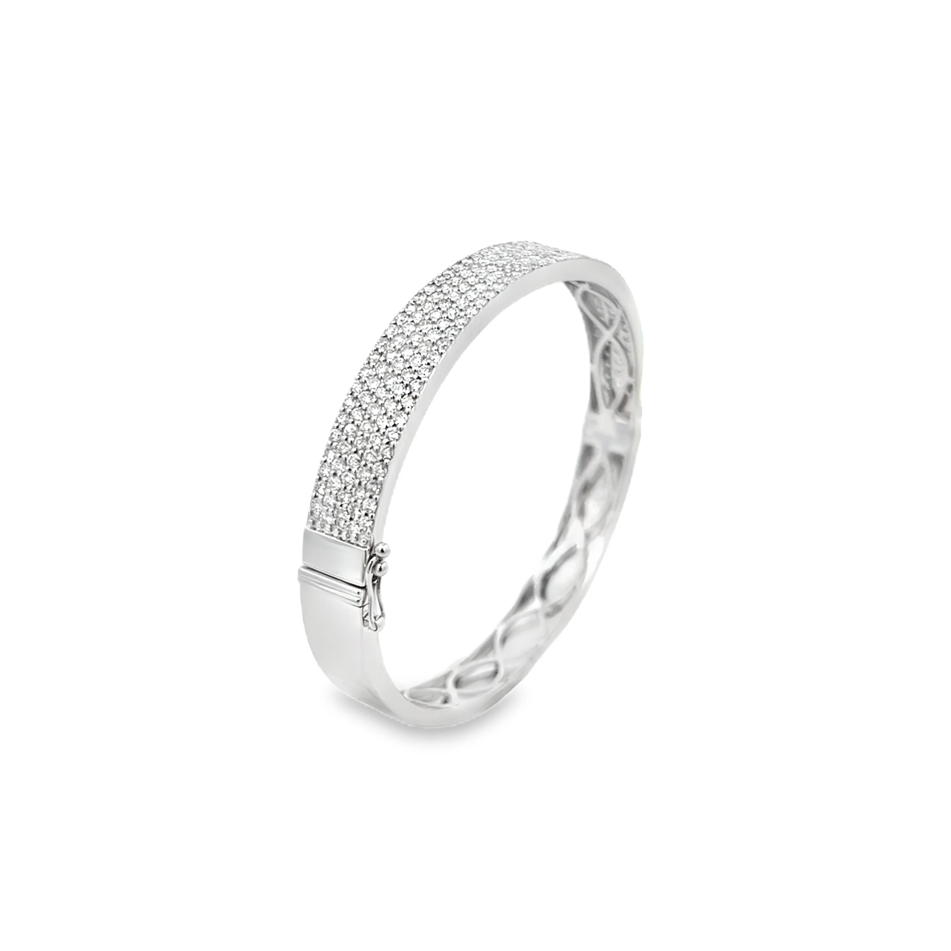 Brown & Co. 18k White Gold Diamond Bangle - Image 2