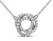 Brown & Co. 18k White Gold Diamond Circle Necklace