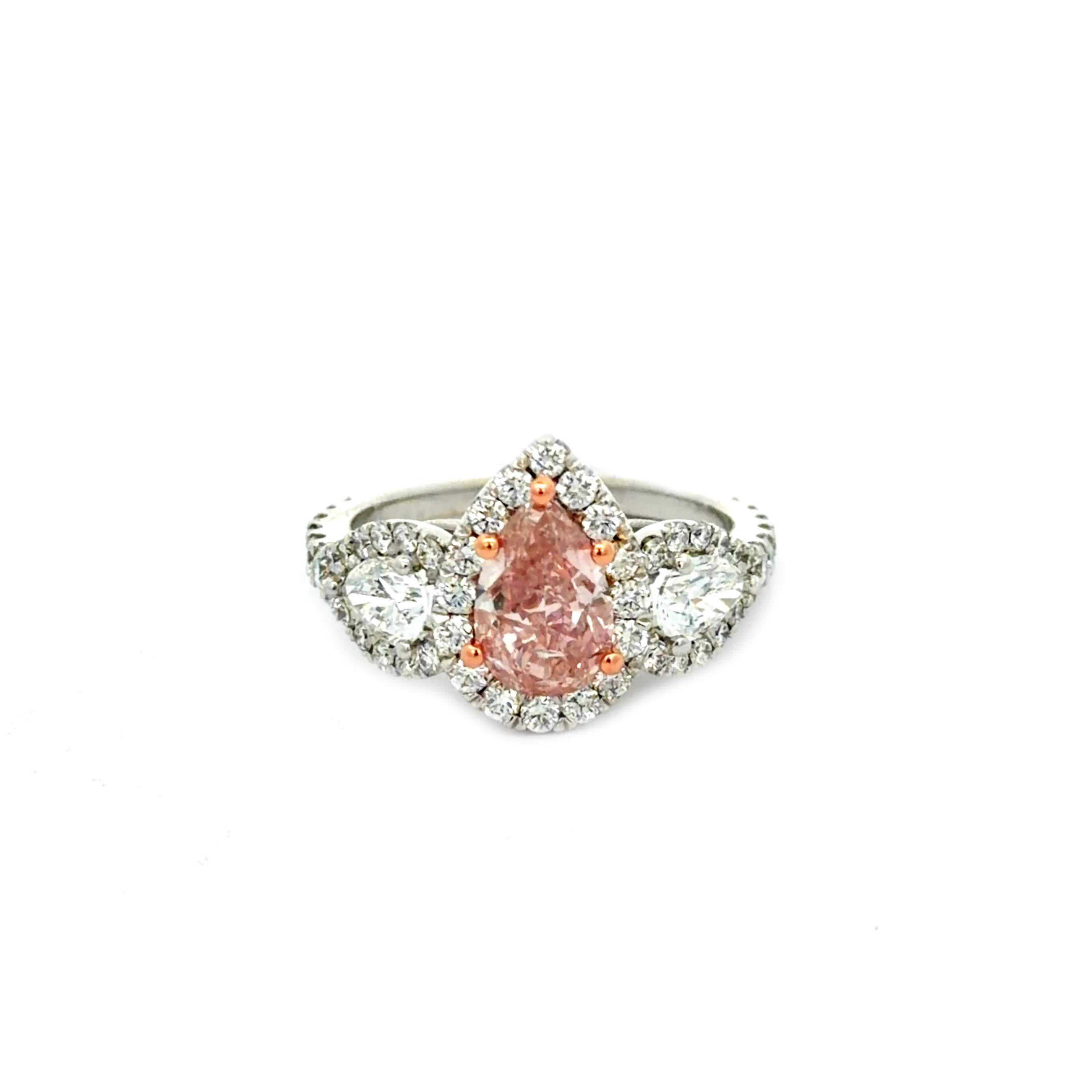 Brown & Co. 18k White Gold Fancy Colored Diamond Ring