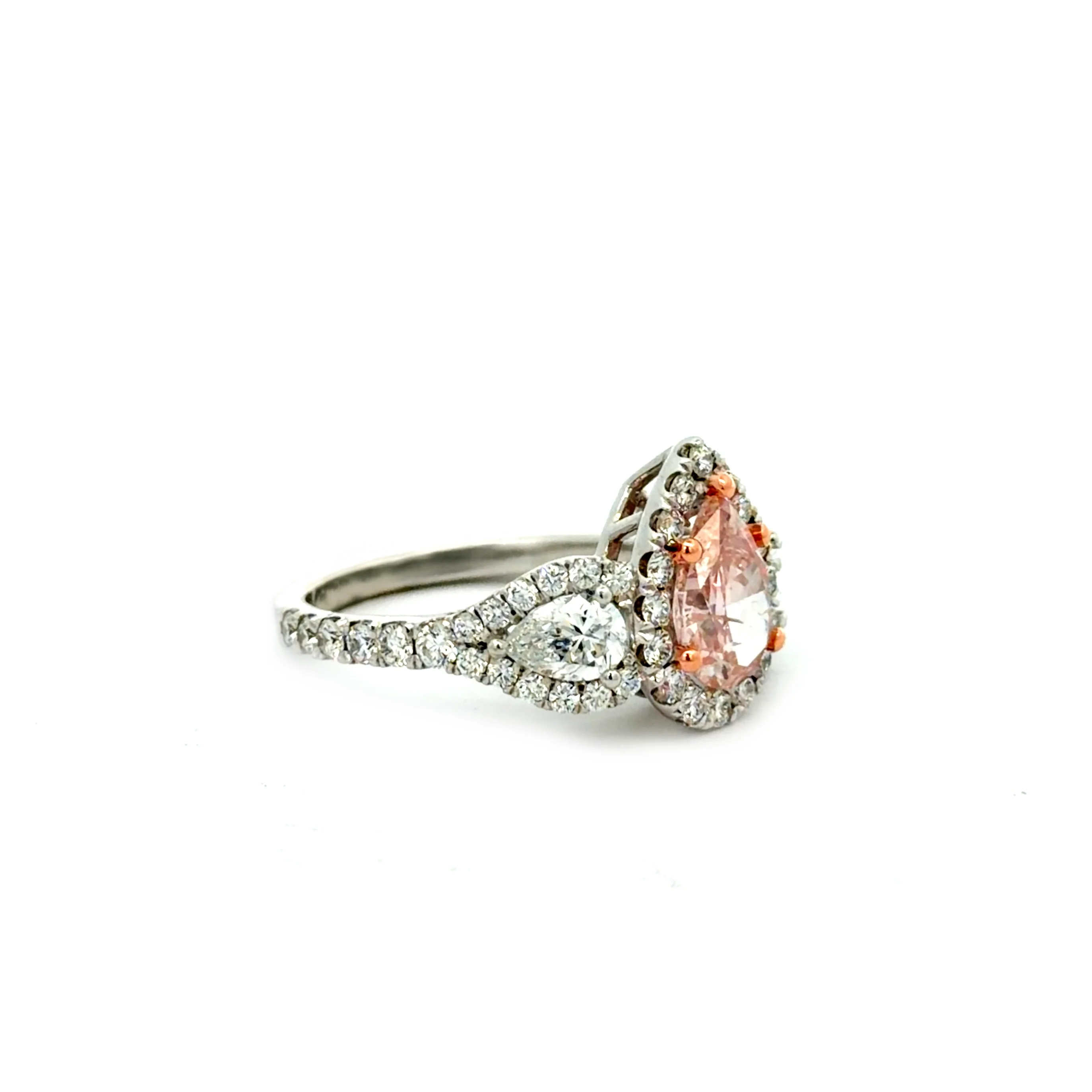 Brown & Co. 18k White Gold Fancy Colored Diamond Ring - Image 2