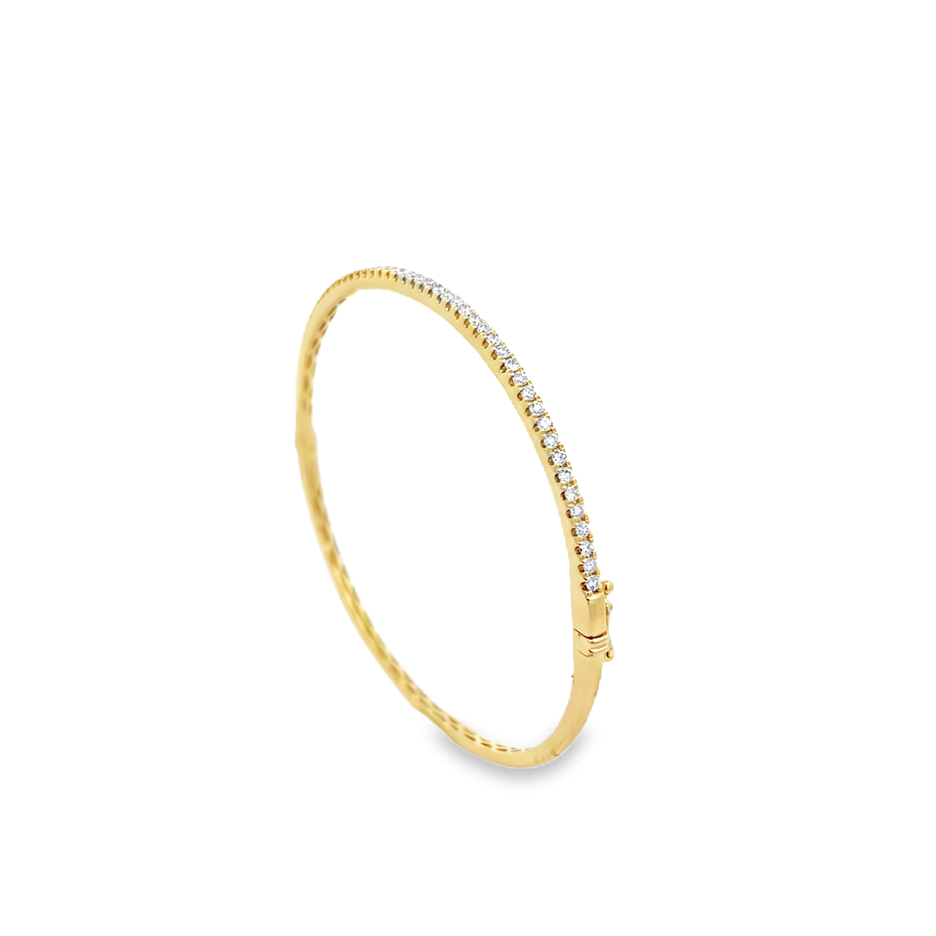 Brown & Co. 18k Yellow Gold 0.63ct Round Diamond Bangle - Image 3