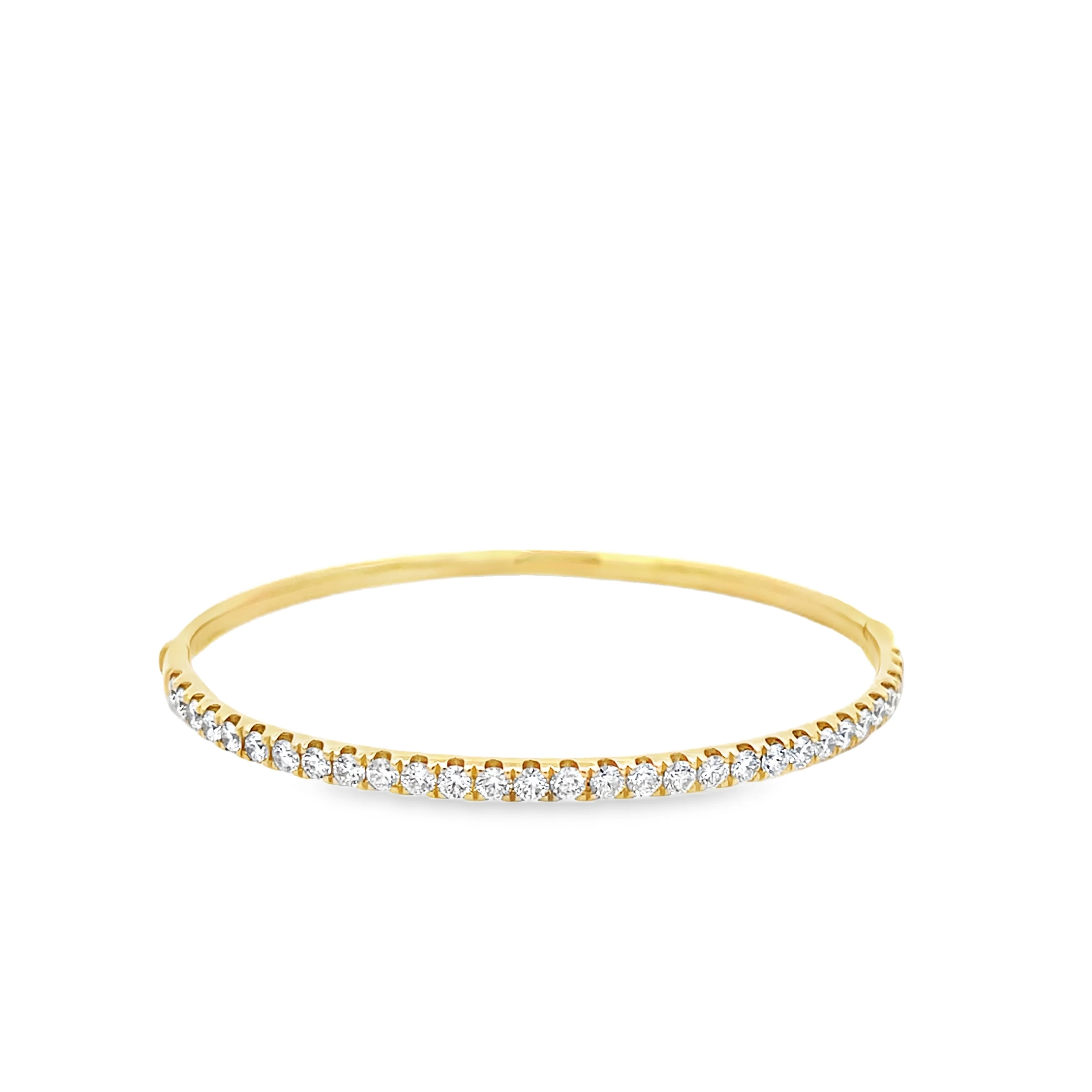 Brown & Co. 18k Yellow Gold 1.99ct Halfway Diamond Bangle - Image 2