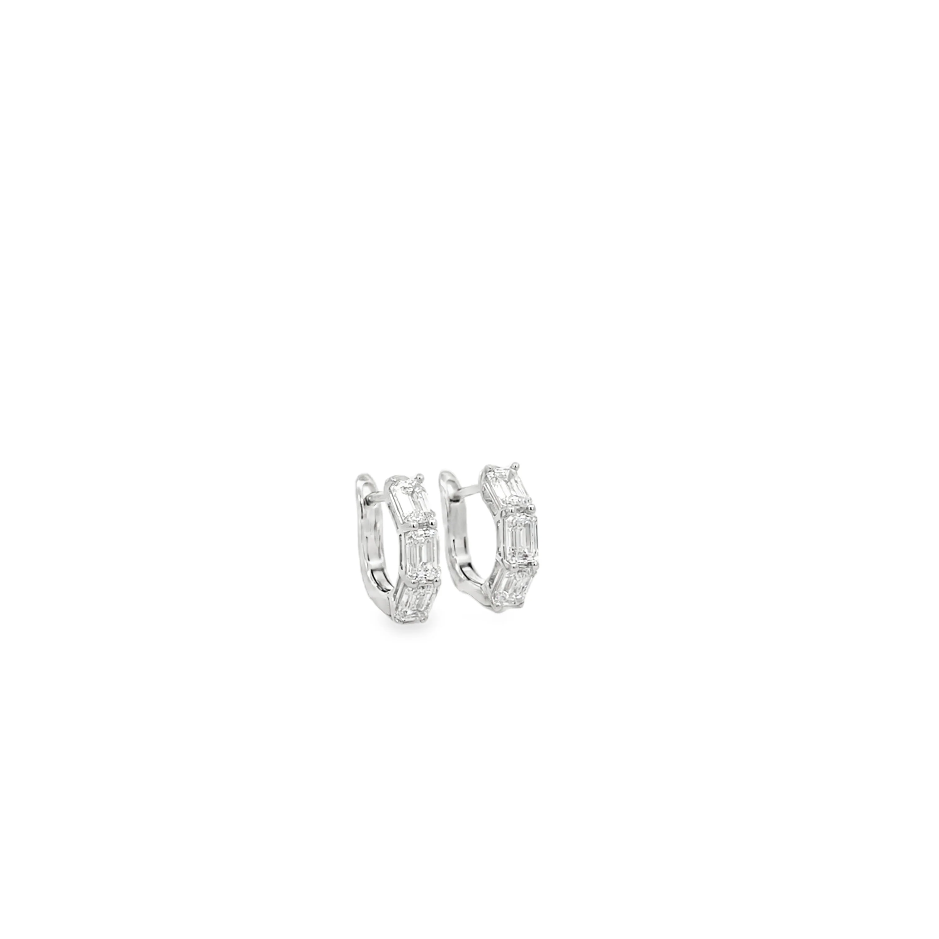Brown & Co. 18k Yellow Gold 2ct Emerald Cut Diamond Earrings - Image 2