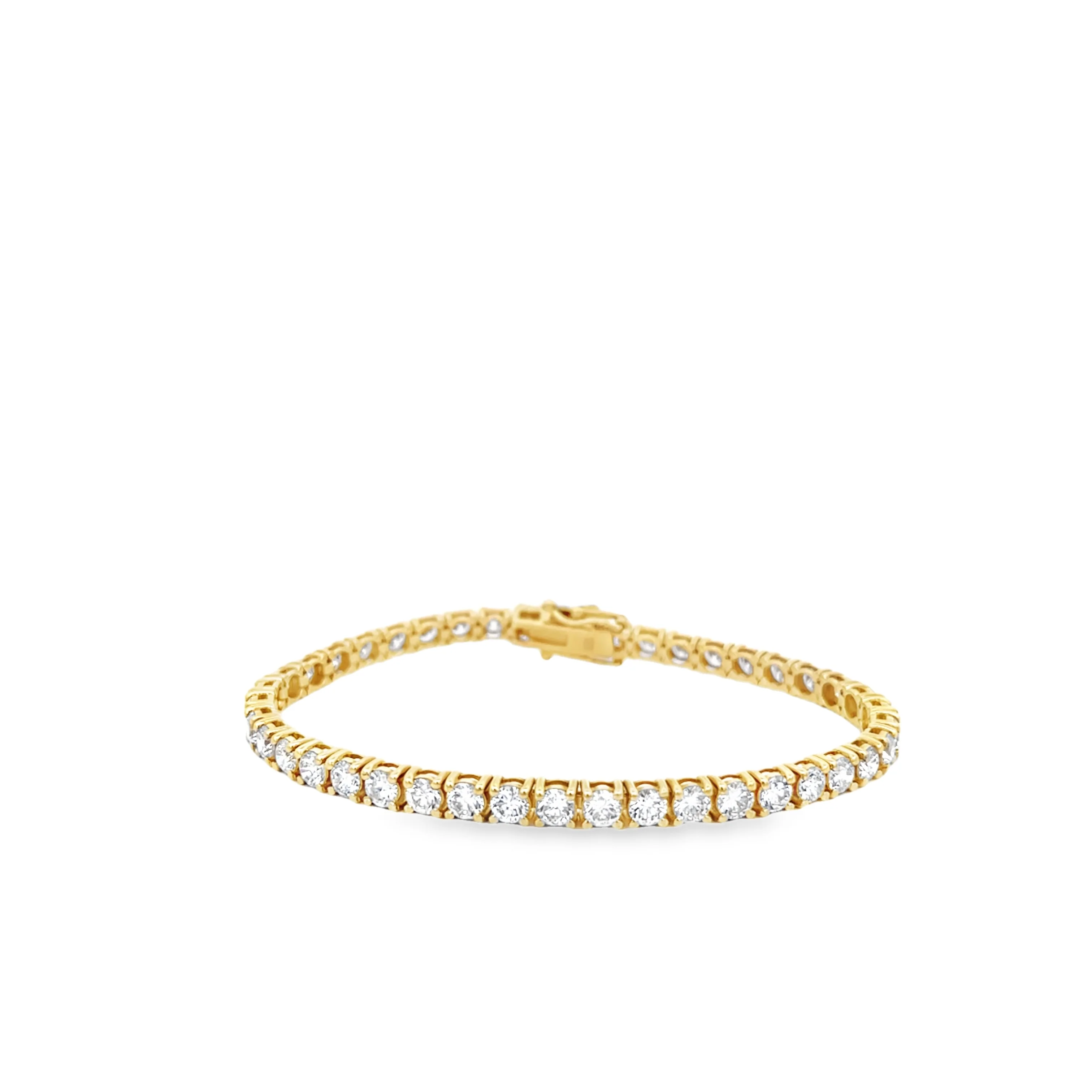 Brown & Co. 18k Yellow Gold 7.89ct Diamond Tennis Bracelet - Image 2