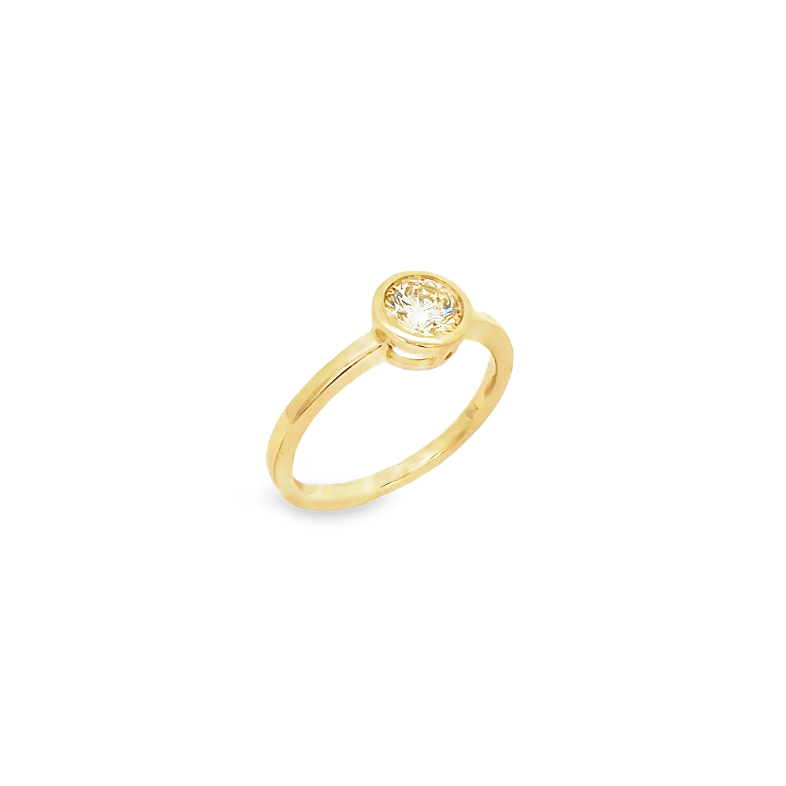 Brown & Co. 18k Yellow Gold Diamond Bezel Ring - Image 2