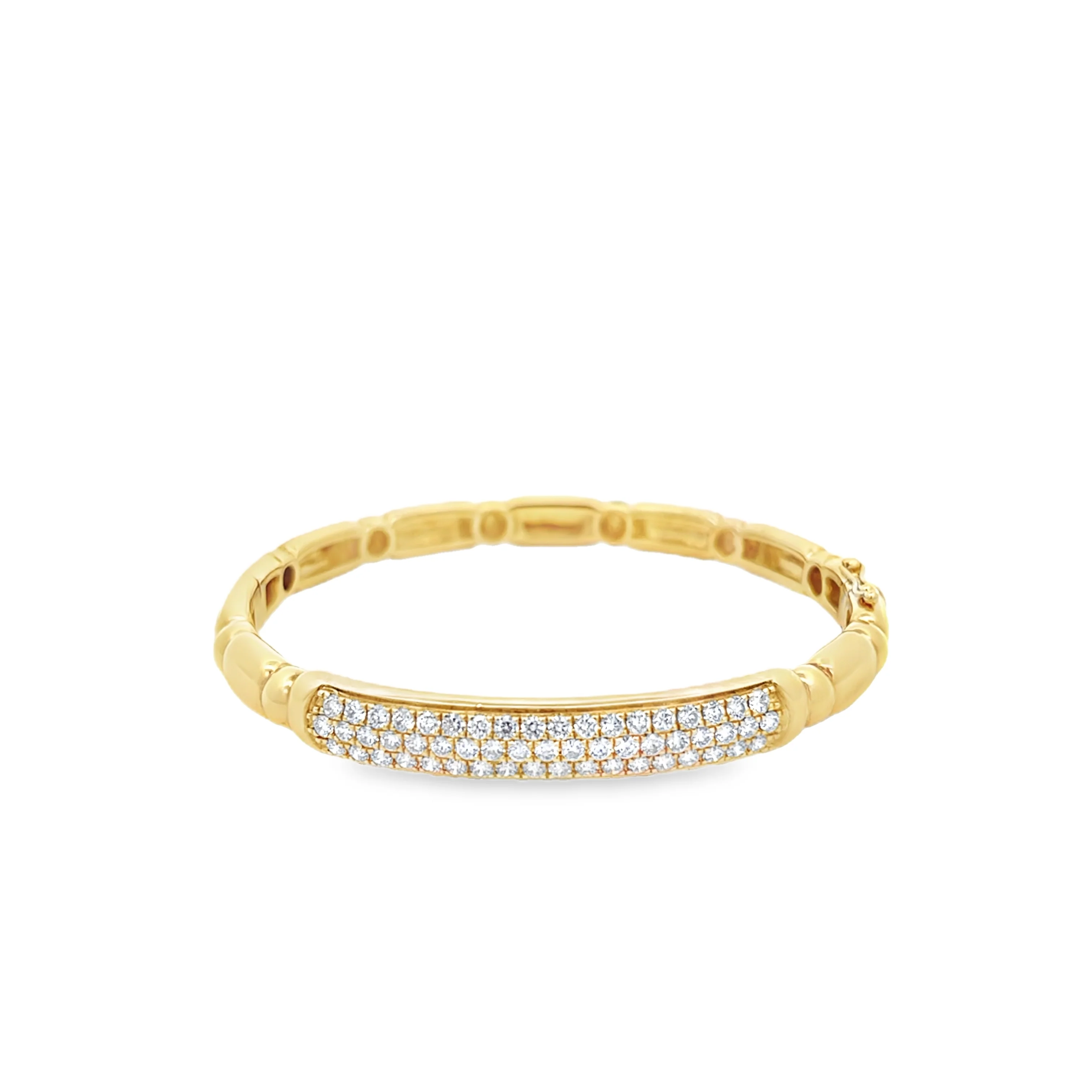 Brown & Co. 18k Yellow Gold Pavé Diamond Bangle - Image 2