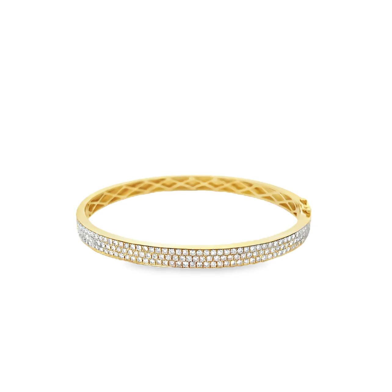 Brown & Co. 18k Yellow Gold Pavé Diamond Bangle - Image 2
