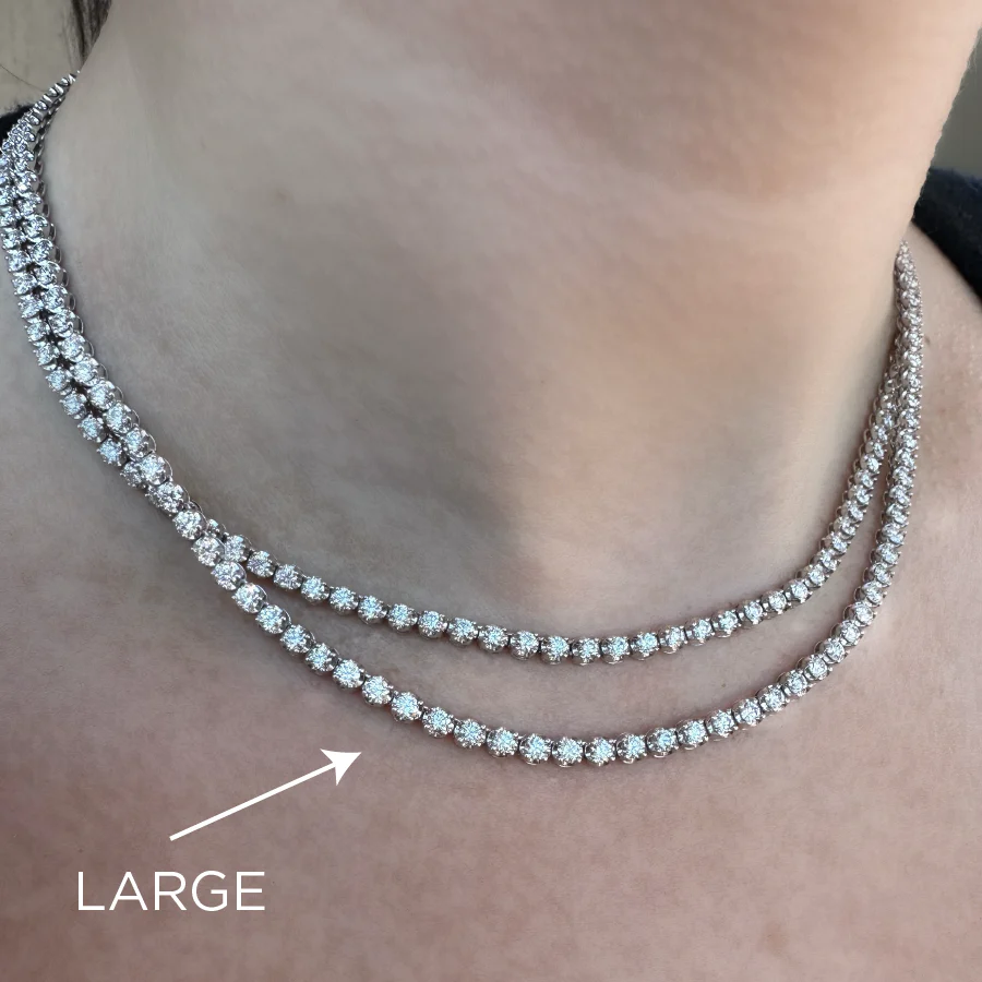 Brown & Co. 18k White Gold Diamond Riviera Necklace - Image 2