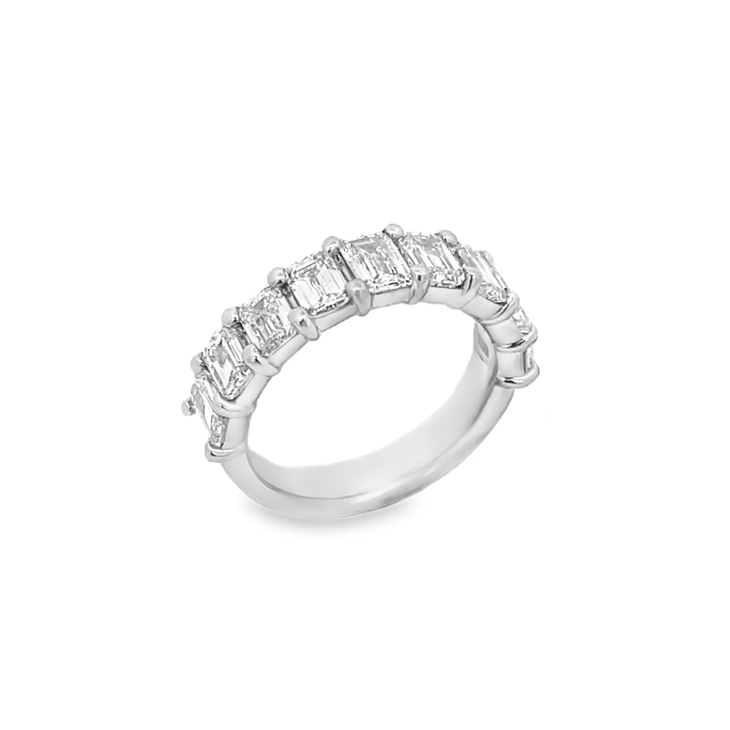 Brown & Co. Platinum Emerald Cut Diamond Band - Image 2