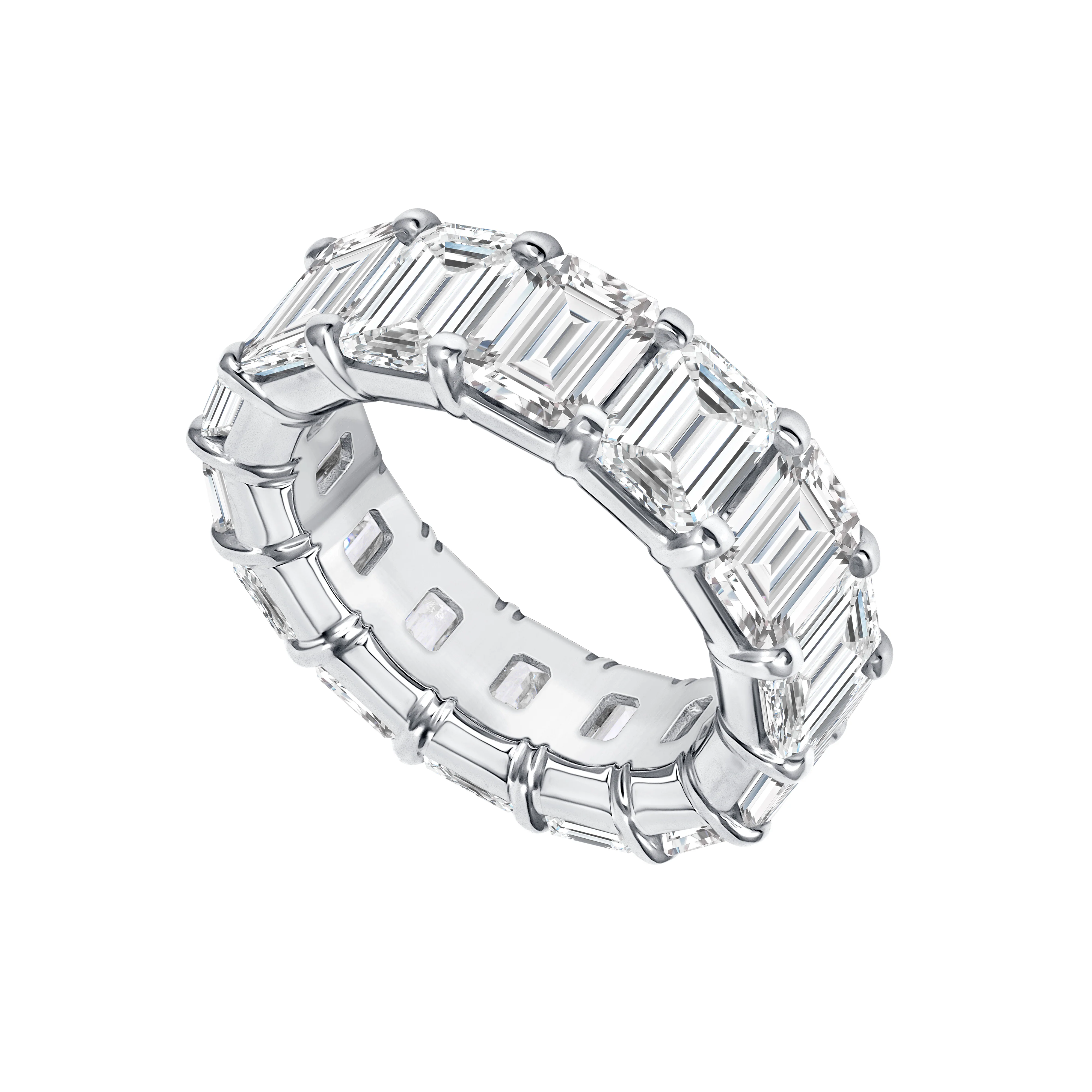 BROWN & CO. Platinum Emerald Cut DIAMOND ETERNITY BAND - Image 2