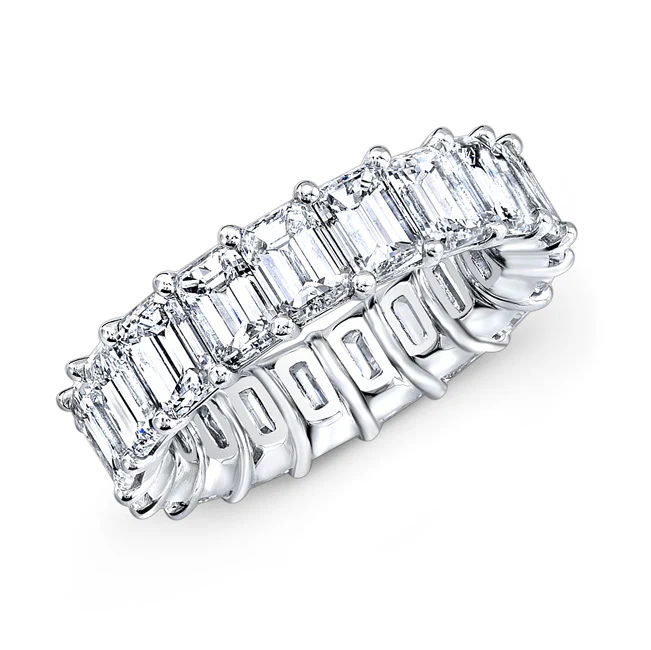 Brown & Co. Platinum Emerald Cut Diamond Eternity Band - Image 2