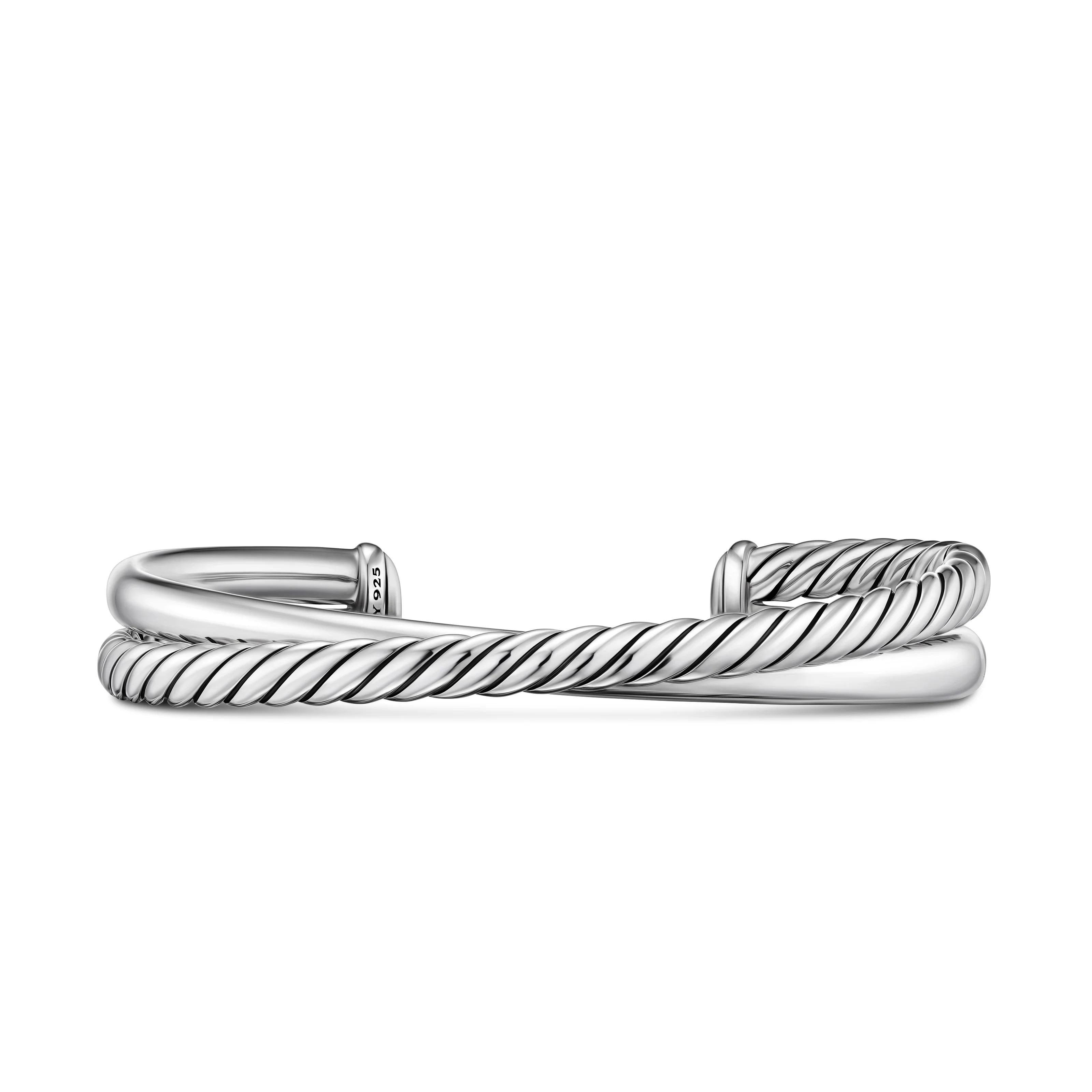 David Yurman Crossover Two Row Cuff Bracelet In Sterling Silver, 10.7mm - Image 2