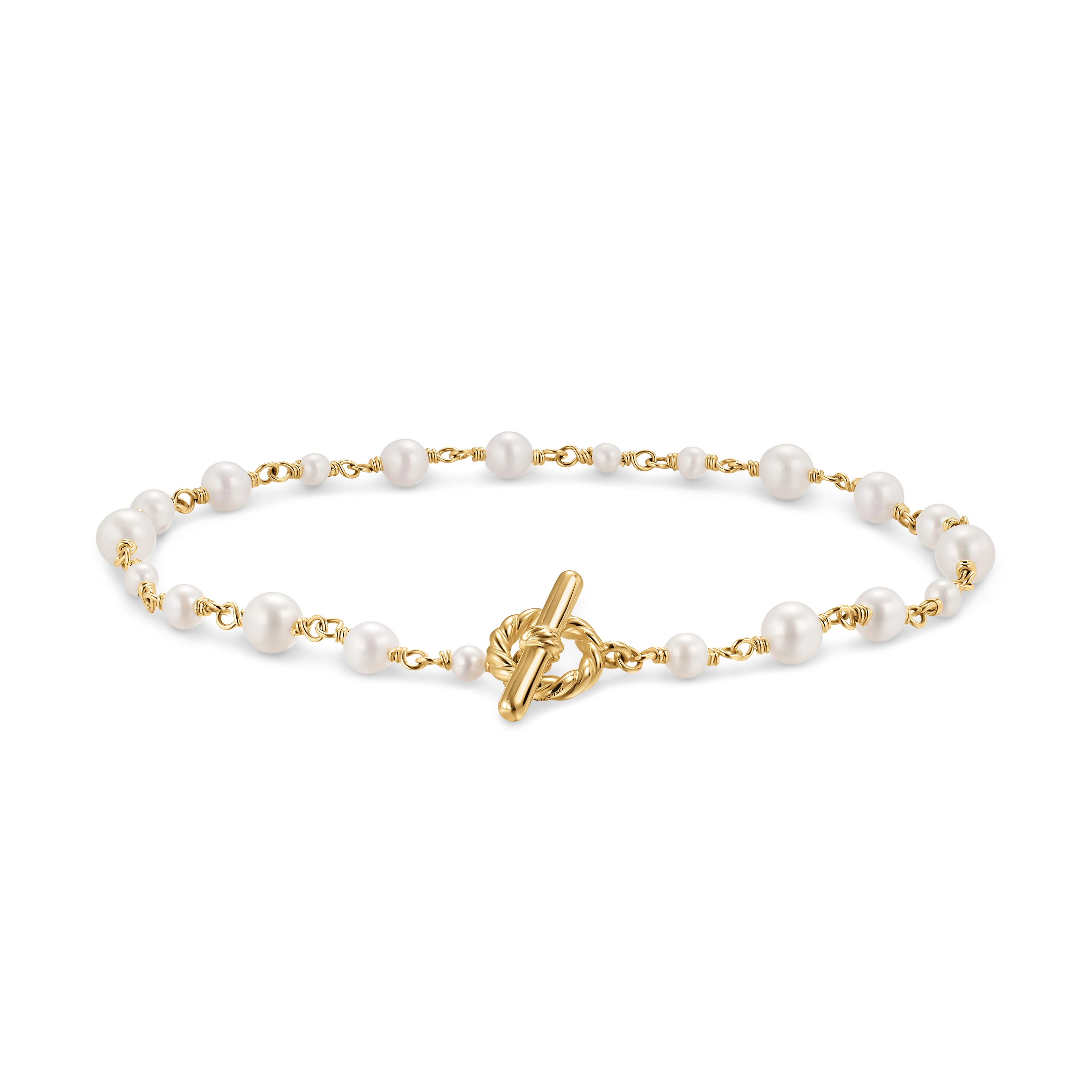 David Yurman Pearl Classics Toggle Chain Bracelet In 18k Yellow Gold, 4.5mm - Image 2