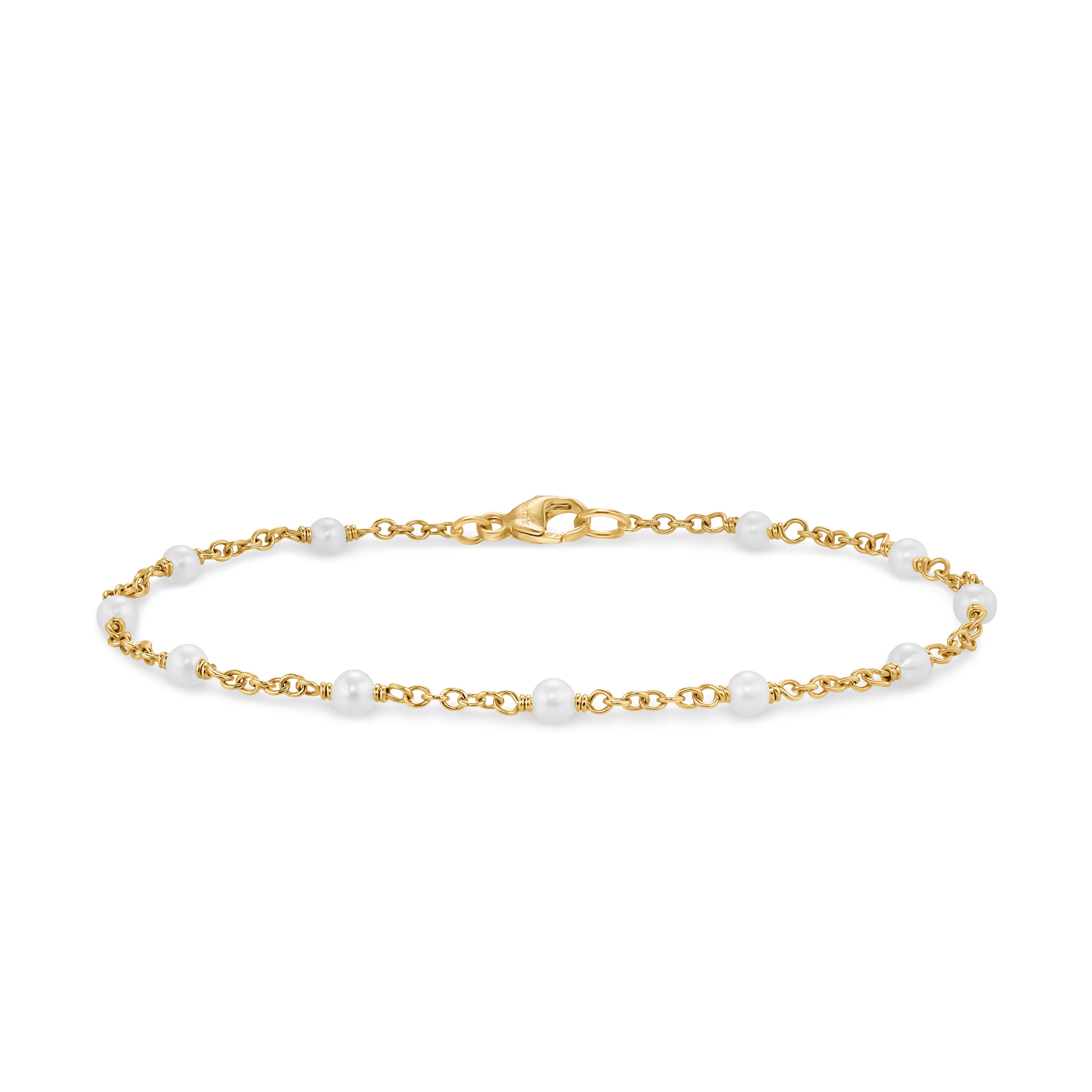 David Yurman Pearl Classics Station Bracelet In 18k Yellow Gold, 3.5mm - Image 2