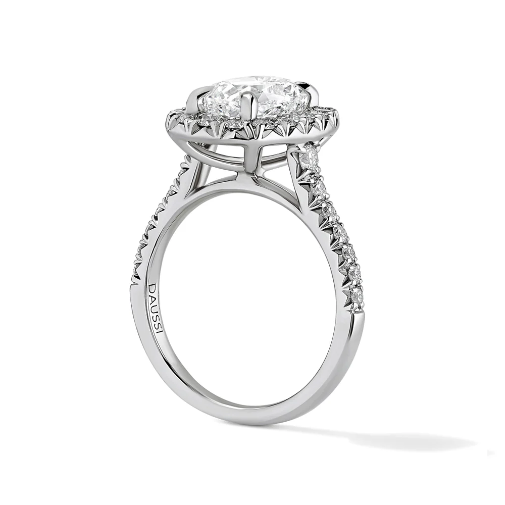 Henri Daussi 18k White Gold Terry Diamond Engagement Ring - Image 2